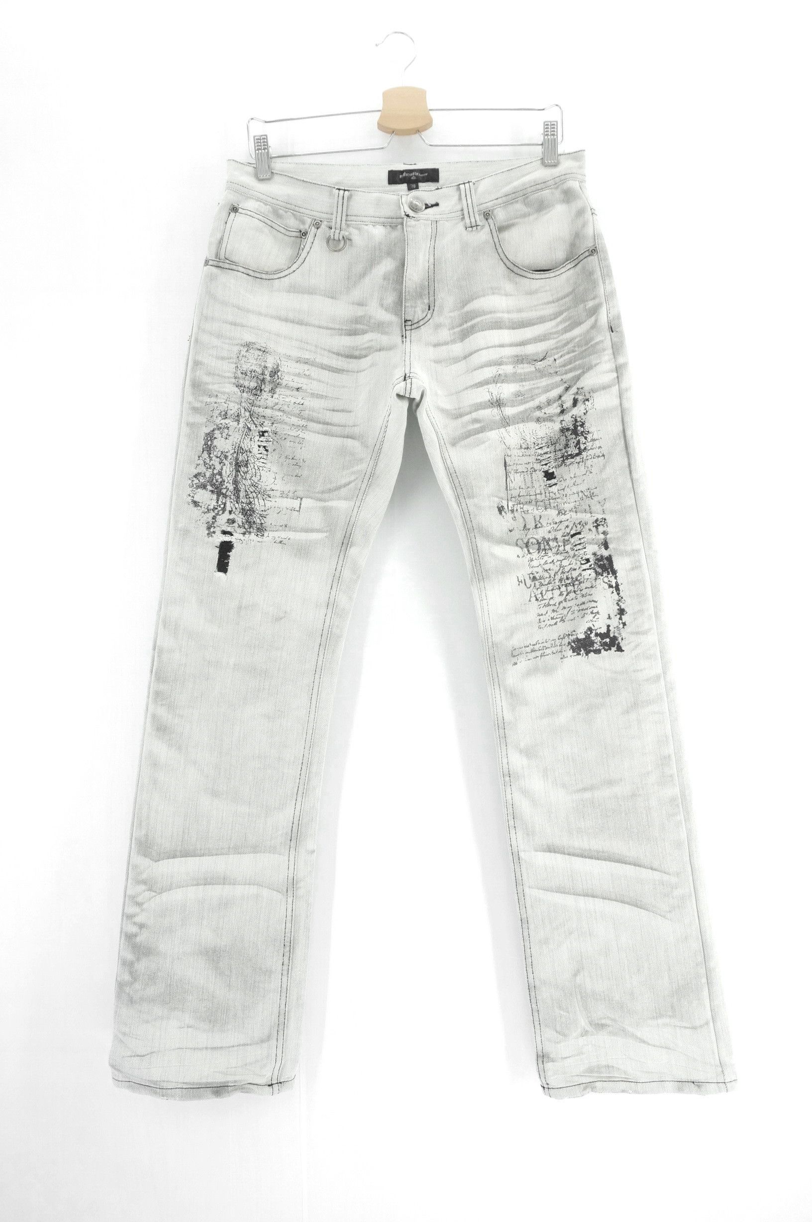 Japanese Brand Vintage! IN THE ATTIC Distressed Worn Low Rise Jeans Size US 31 - 2 Thumbnail