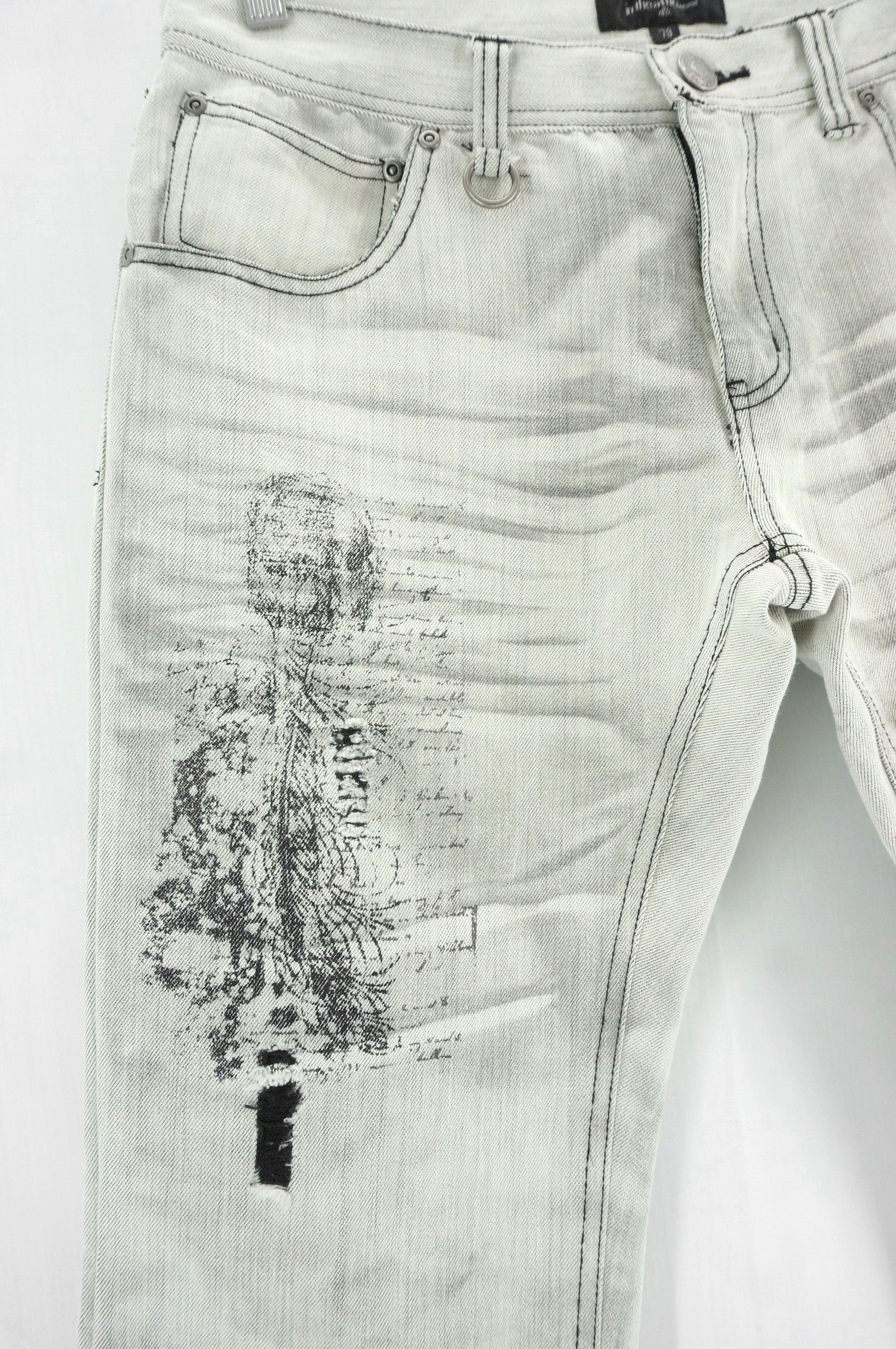 Japanese Brand Vintage! IN THE ATTIC Distressed Worn Low Rise Jeans Size US 31 - 4 Thumbnail
