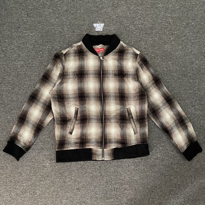 Supreme plaid hot sale bomber jacket