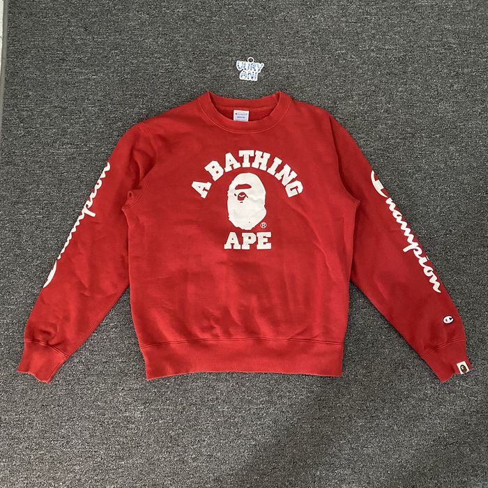 Bape x store champion college crewneck