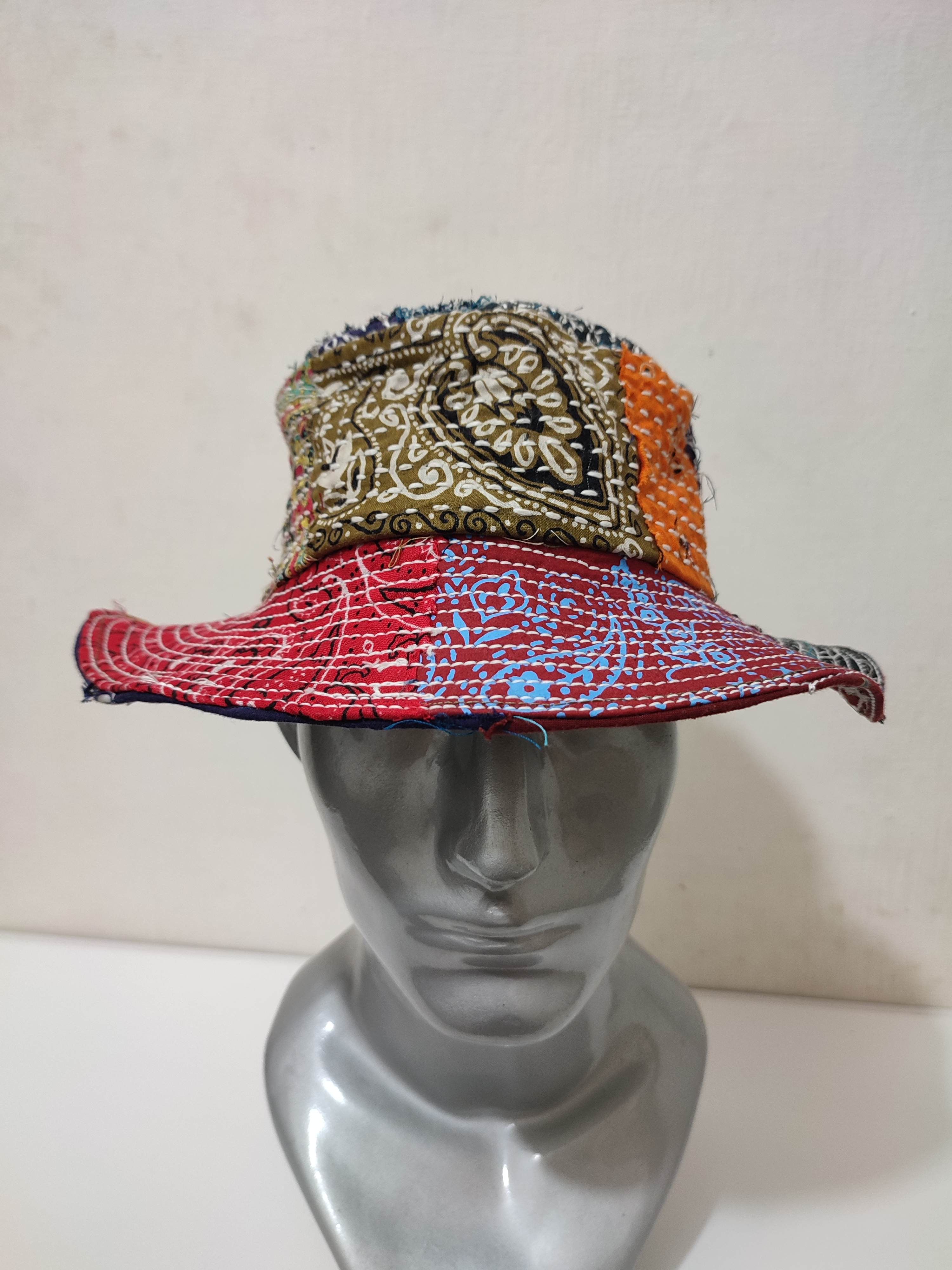 Art Comes First × Japanese Brand 🔥Custom Made Patchwork Bandana Paisley Bucket Hats Size ONE SIZE - 3 Thumbnail