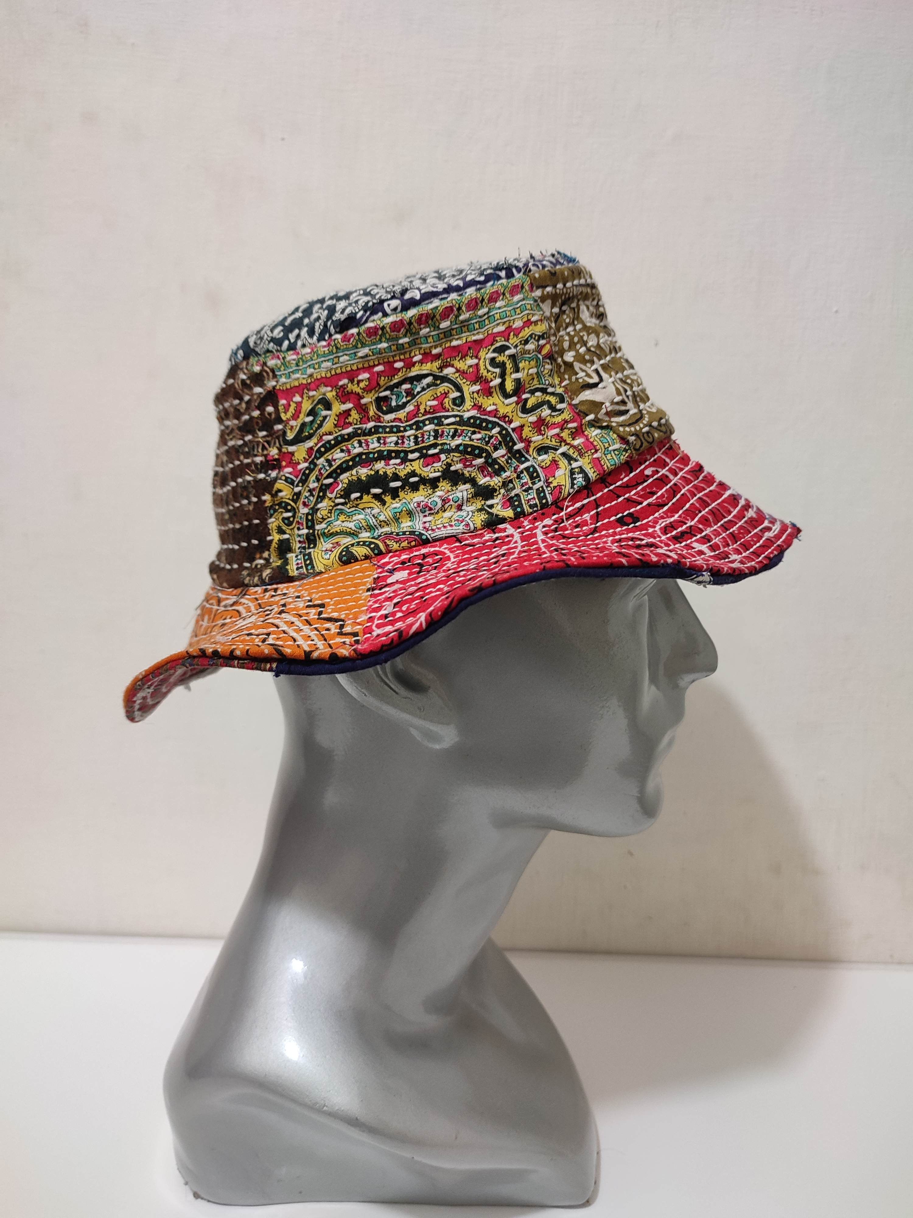 Art Comes First × Japanese Brand 🔥Custom Made Patchwork Bandana Paisley Bucket Hats Size ONE SIZE - 1 Thumbnail