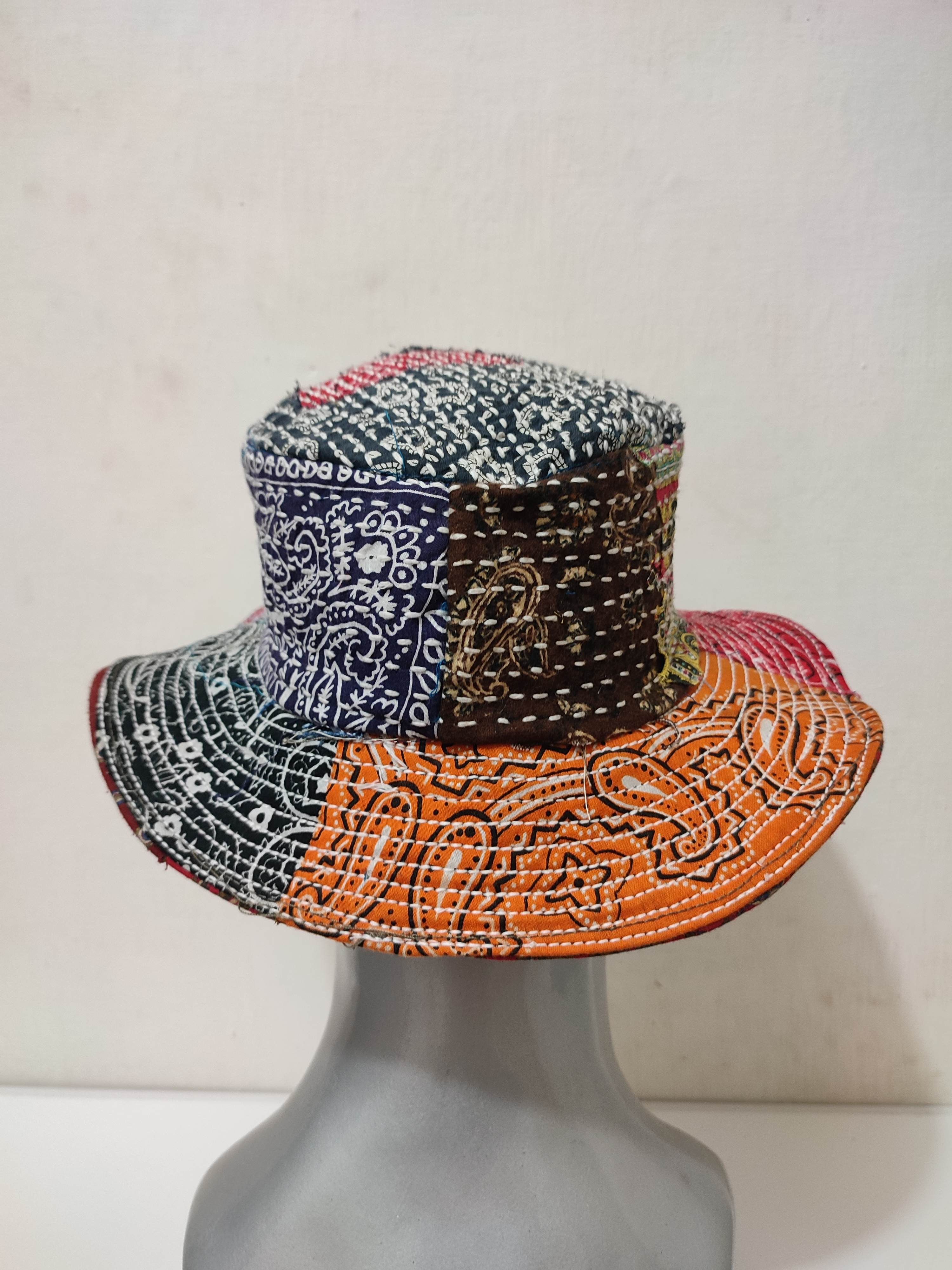 Art Comes First × Japanese Brand 🔥Custom Made Patchwork Bandana Paisley Bucket Hats Size ONE SIZE - 7 Thumbnail