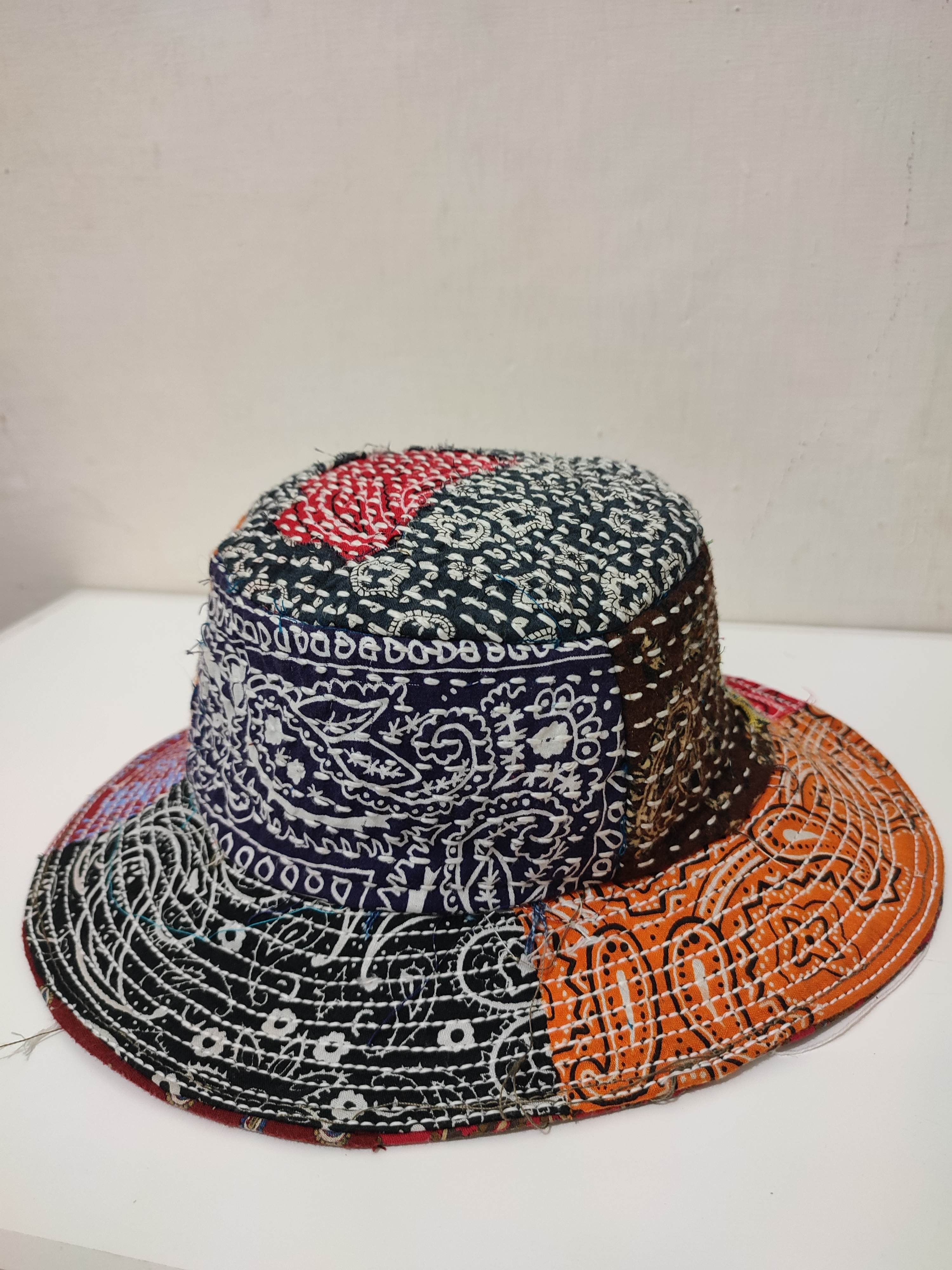 Art Comes First × Japanese Brand 🔥Custom Made Patchwork Bandana Paisley Bucket Hats Size ONE SIZE - 11 Thumbnail