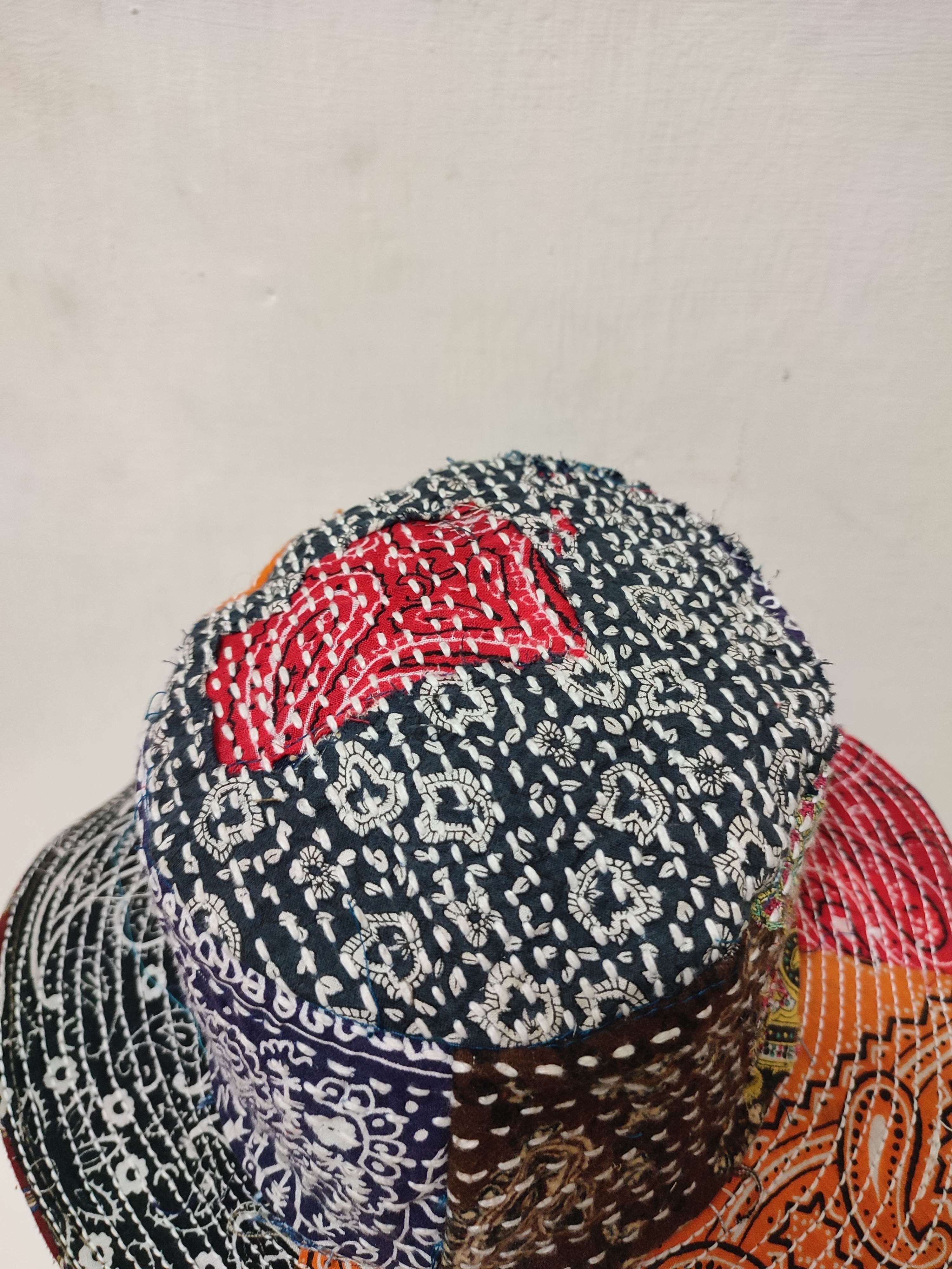 Art Comes First × Japanese Brand 🔥Custom Made Patchwork Bandana Paisley Bucket Hats Size ONE SIZE - 9 Thumbnail