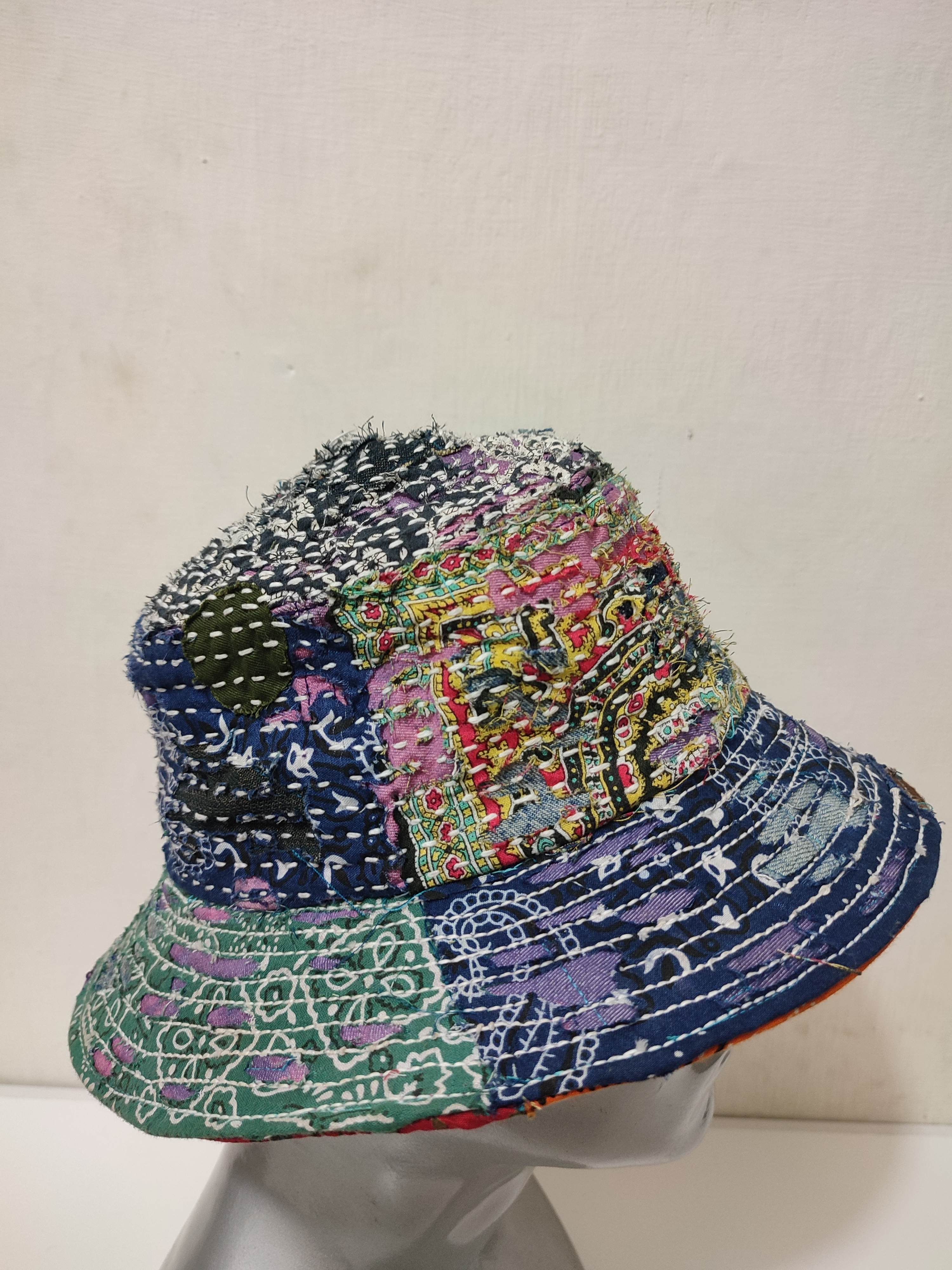 Art Comes First × Japanese Brand 🔥Custom Made Patchwork Bandana Bucket Hats Size ONE SIZE - 2 Thumbnail