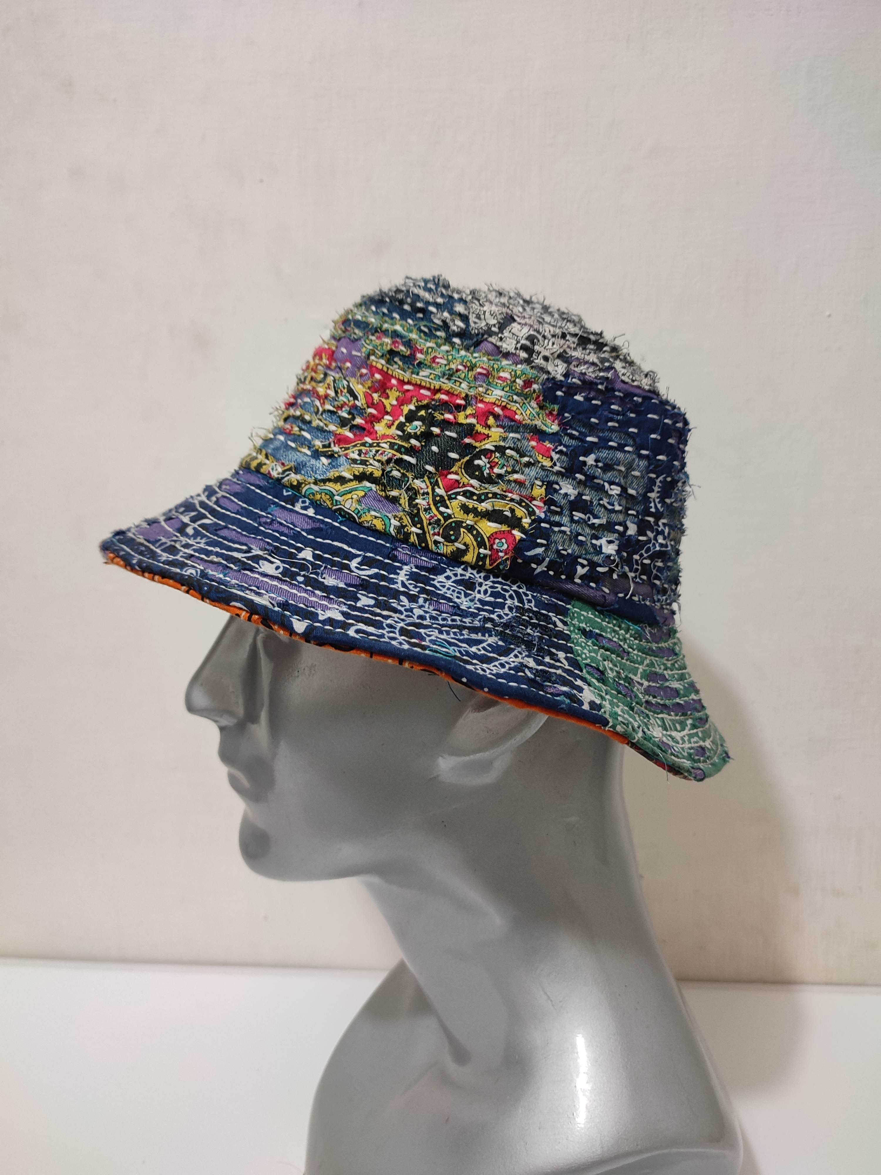 Art Comes First × Japanese Brand 🔥Custom Made Patchwork Bandana Bucket Hats Size ONE SIZE - 5 Thumbnail