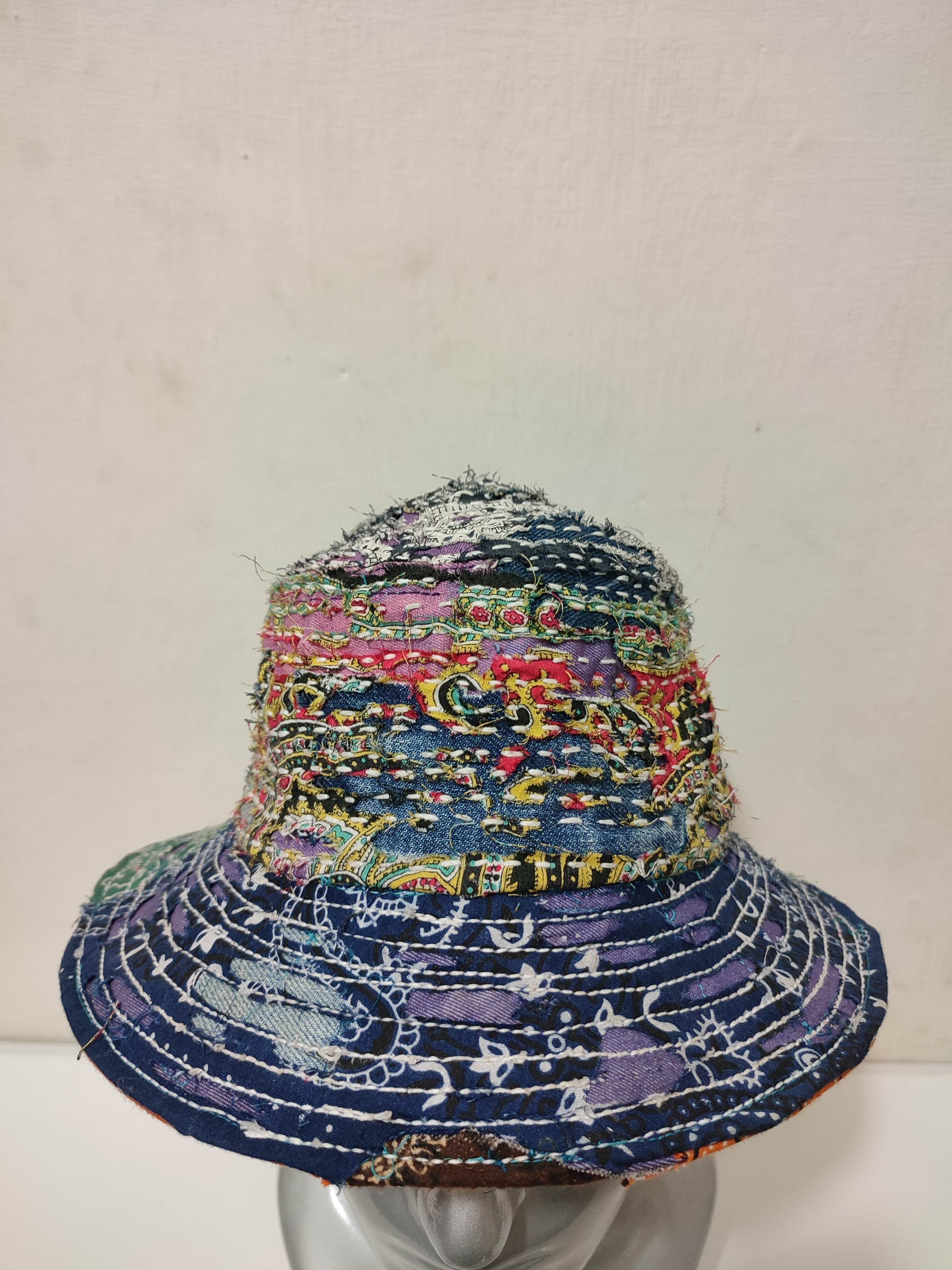 Art Comes First × Japanese Brand 🔥Custom Made Patchwork Bandana Bucket Hats Size ONE SIZE - 4 Thumbnail