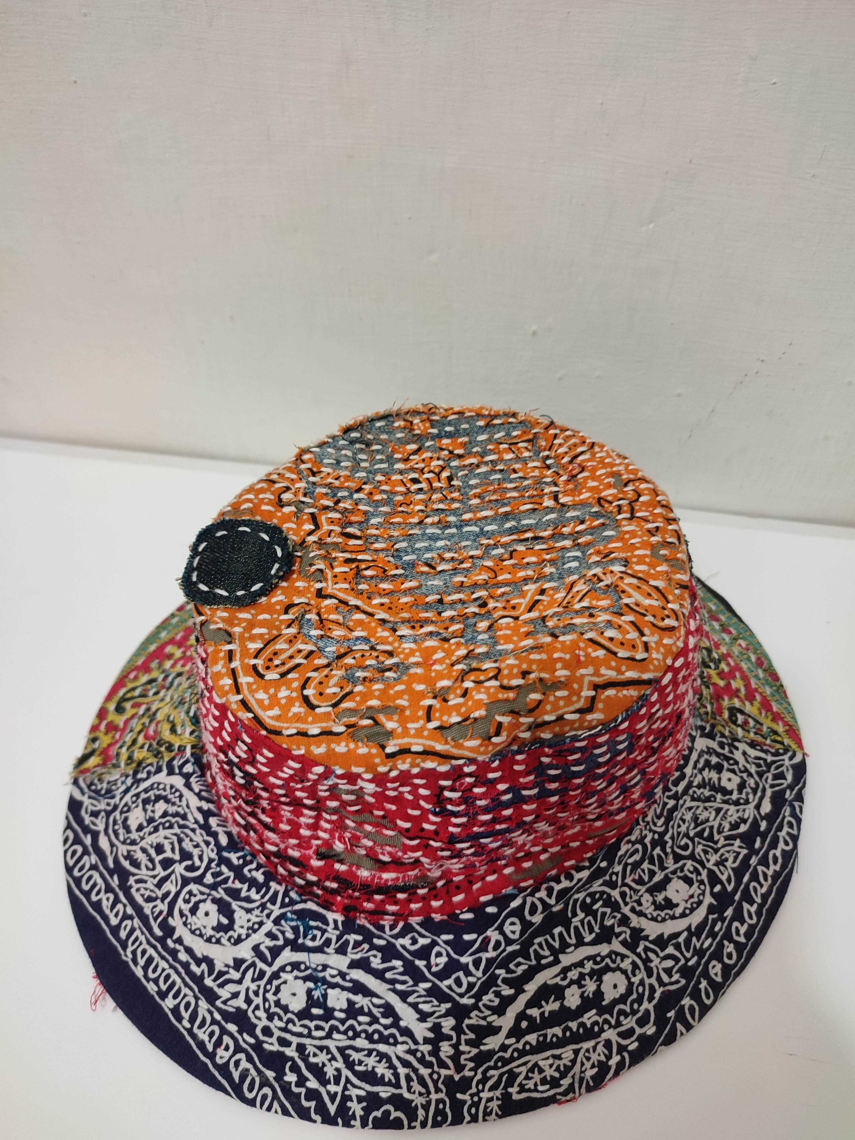 Art Comes First × Japanese Brand 🔥Custom made Patchwork Bandana Paisley Bucket Hats Size ONE SIZE - 10 Thumbnail