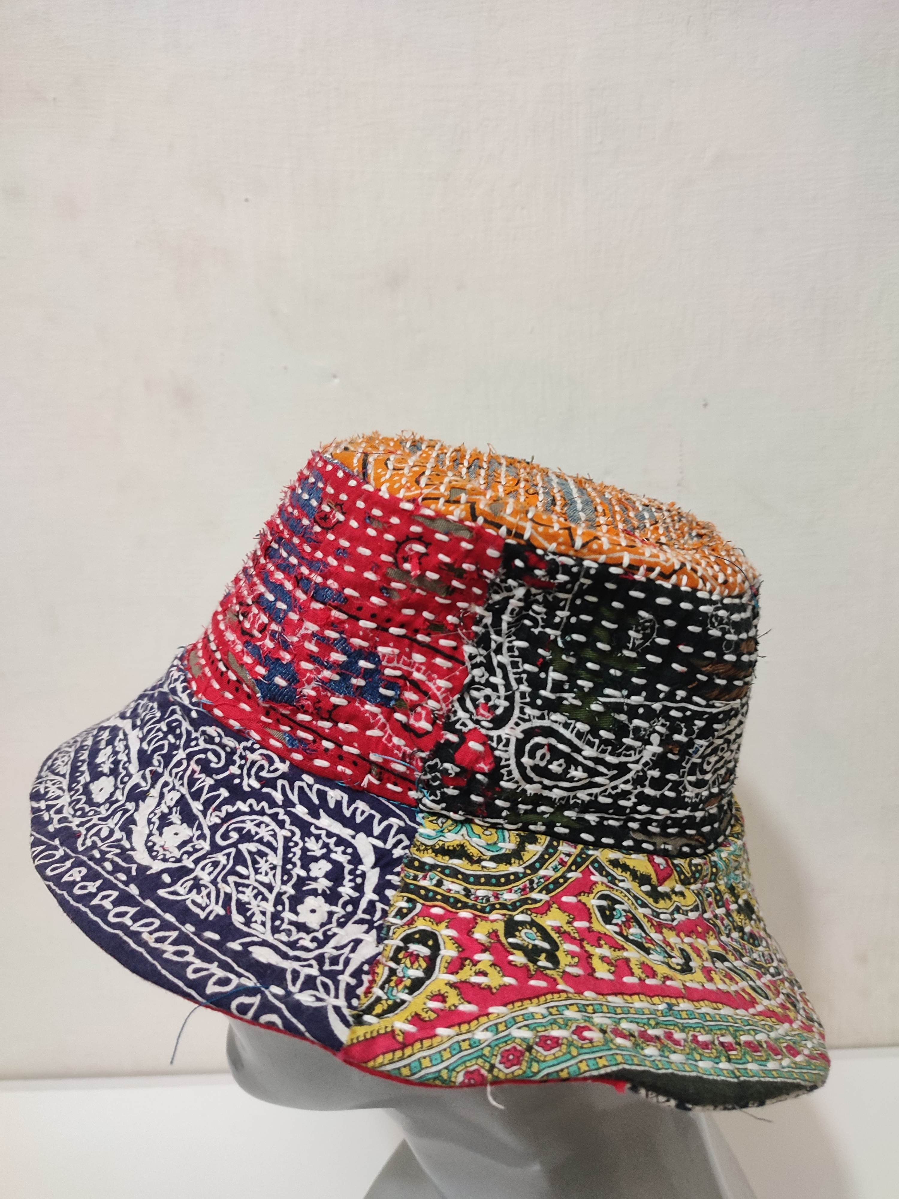 Art Comes First × Japanese Brand 🔥Custom made Patchwork Bandana Paisley Bucket Hats Size ONE SIZE - 5 Thumbnail