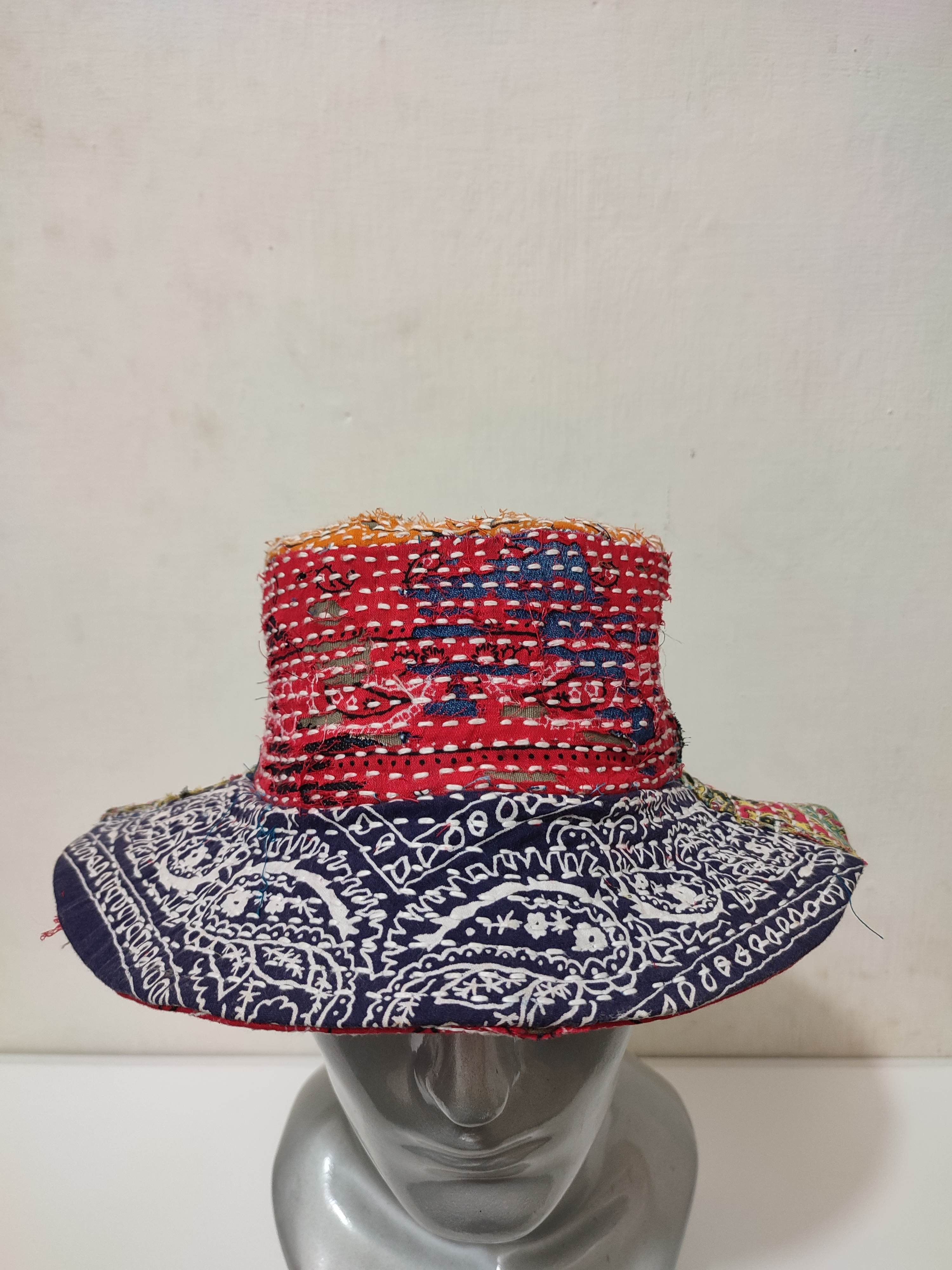 Art Comes First × Japanese Brand 🔥Custom made Patchwork Bandana Paisley Bucket Hats Size ONE SIZE - 3 Thumbnail
