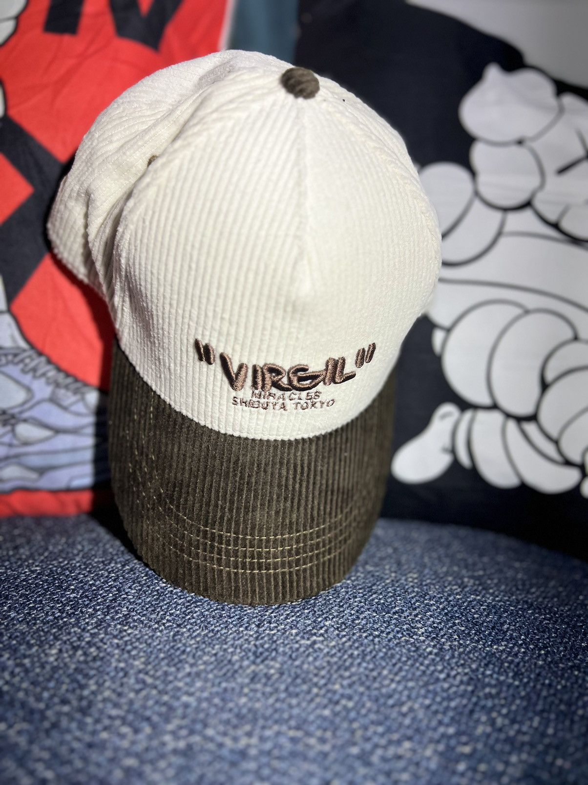 Virgil Abloh “Virgil” Corduroy Miracles Shibuya,Tokyo Trucker Hat Size ONE SIZE - 5 Thumbnail