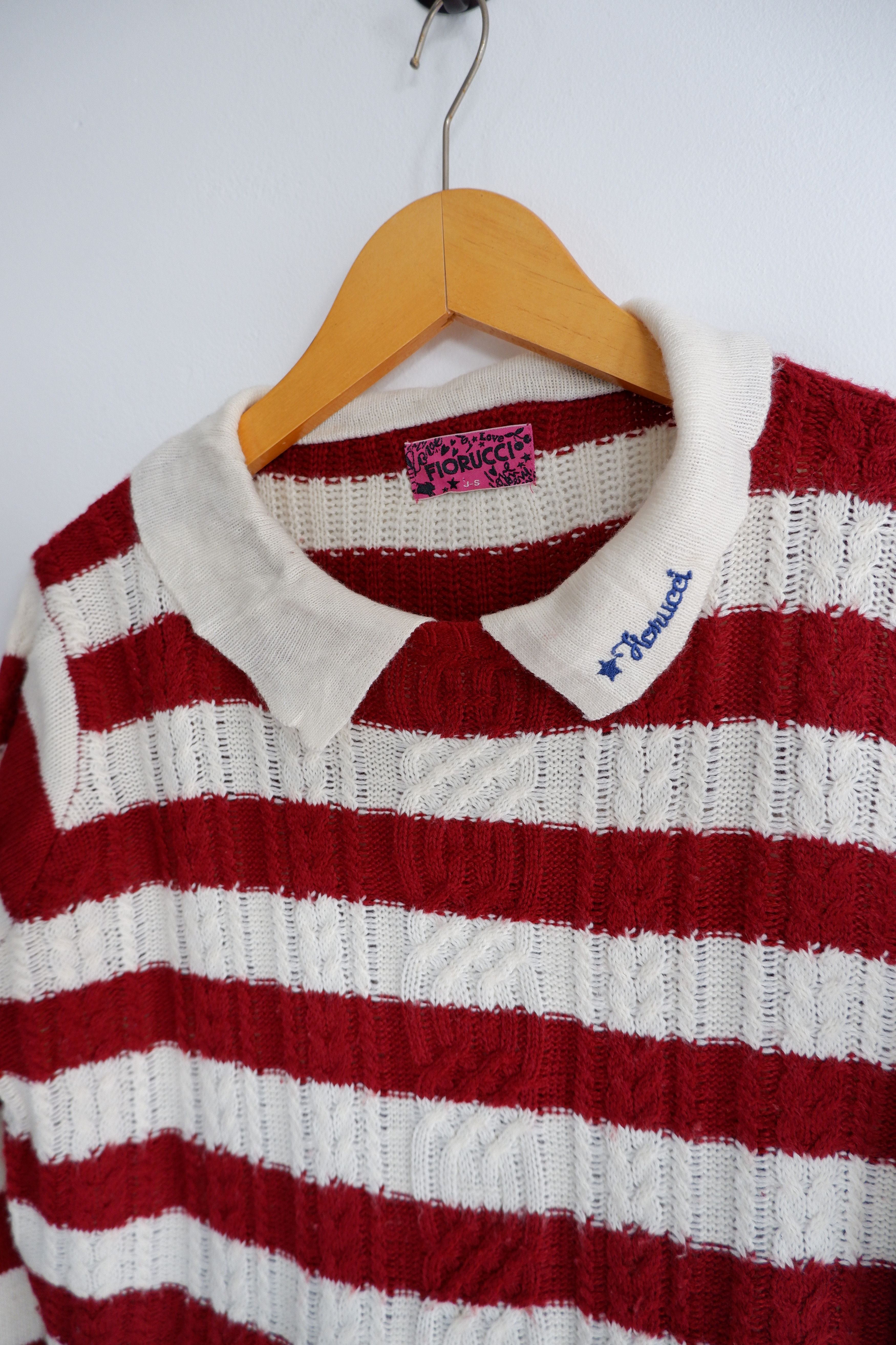 Fiorucci Vintage Fiorruci Collared Cropped Knitwear Size M / US 6-8 / IT 42-44 - 4 Thumbnail