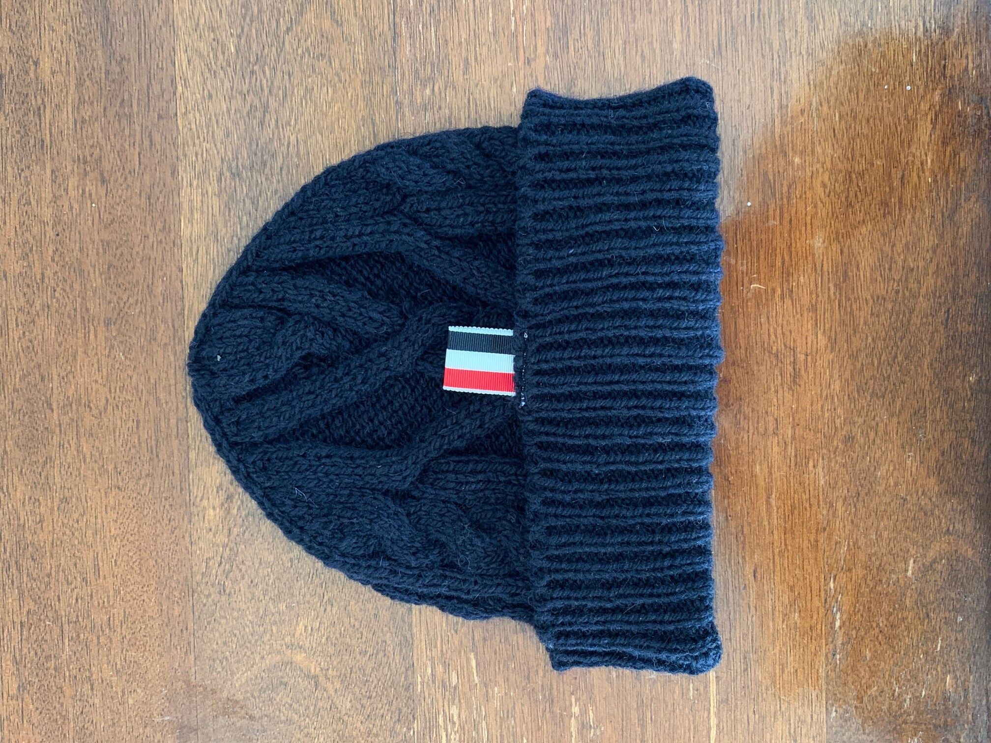 Thom Browne Thom Browne Aran Cable Donegal Knit Hat Navy | Grailed