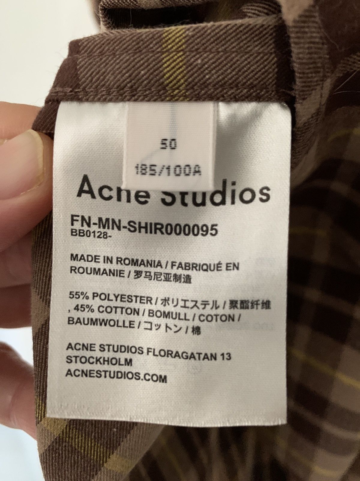 Acne Studios Checked flannel shirt sleeves shirt Size US M / EU 48-50 / 2 - 6 Thumbnail