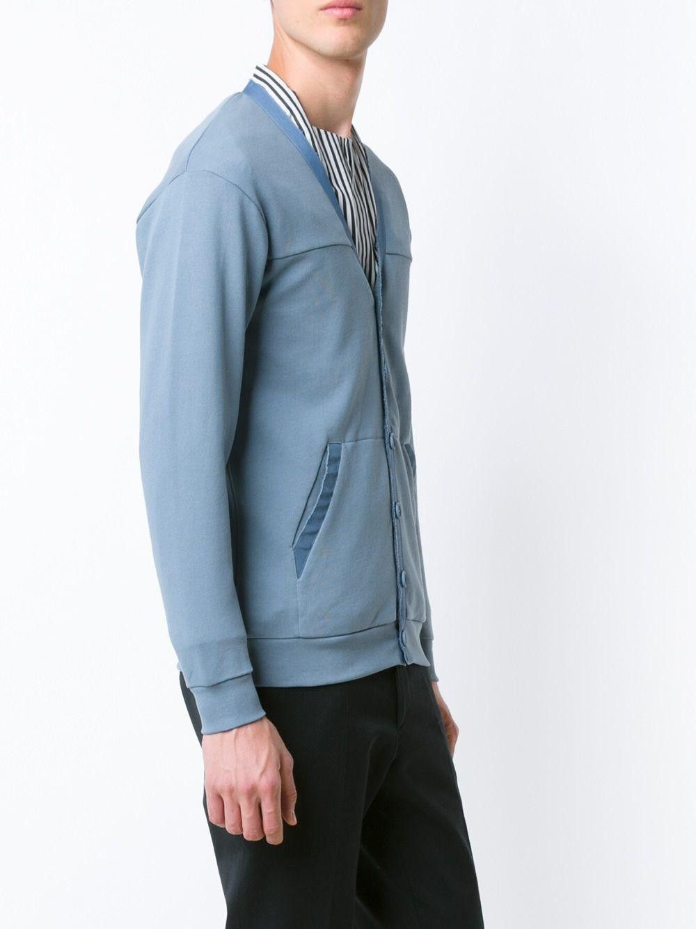 Raf Simons $940 Raf Simons Blue Contrast Trim Relaxed Fit Cardigan Size US S / EU 44-46 / 1 - 3 Thumbnail