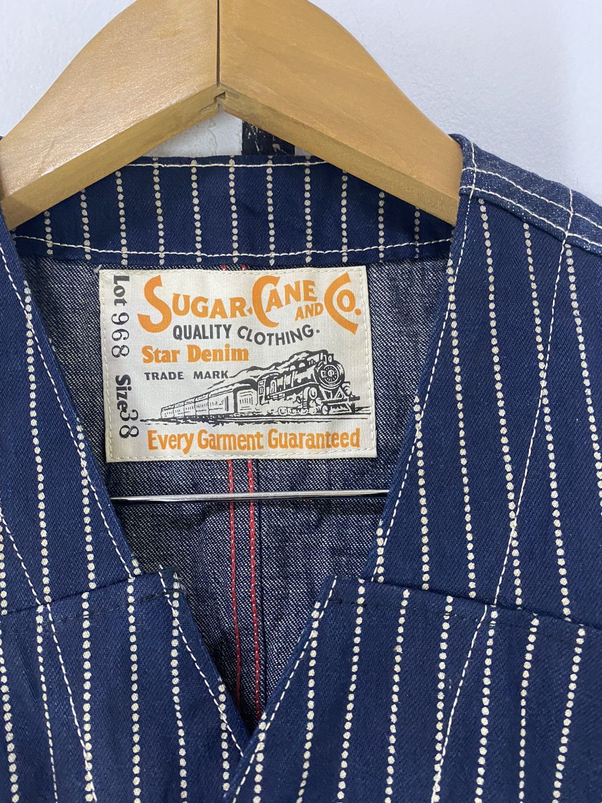 Sugar Cane Sugar Cane Lot 968 Hickory Vest Denim 4 Pocket Design Size US M / EU 48-50 / 2 - 3 Thumbnail