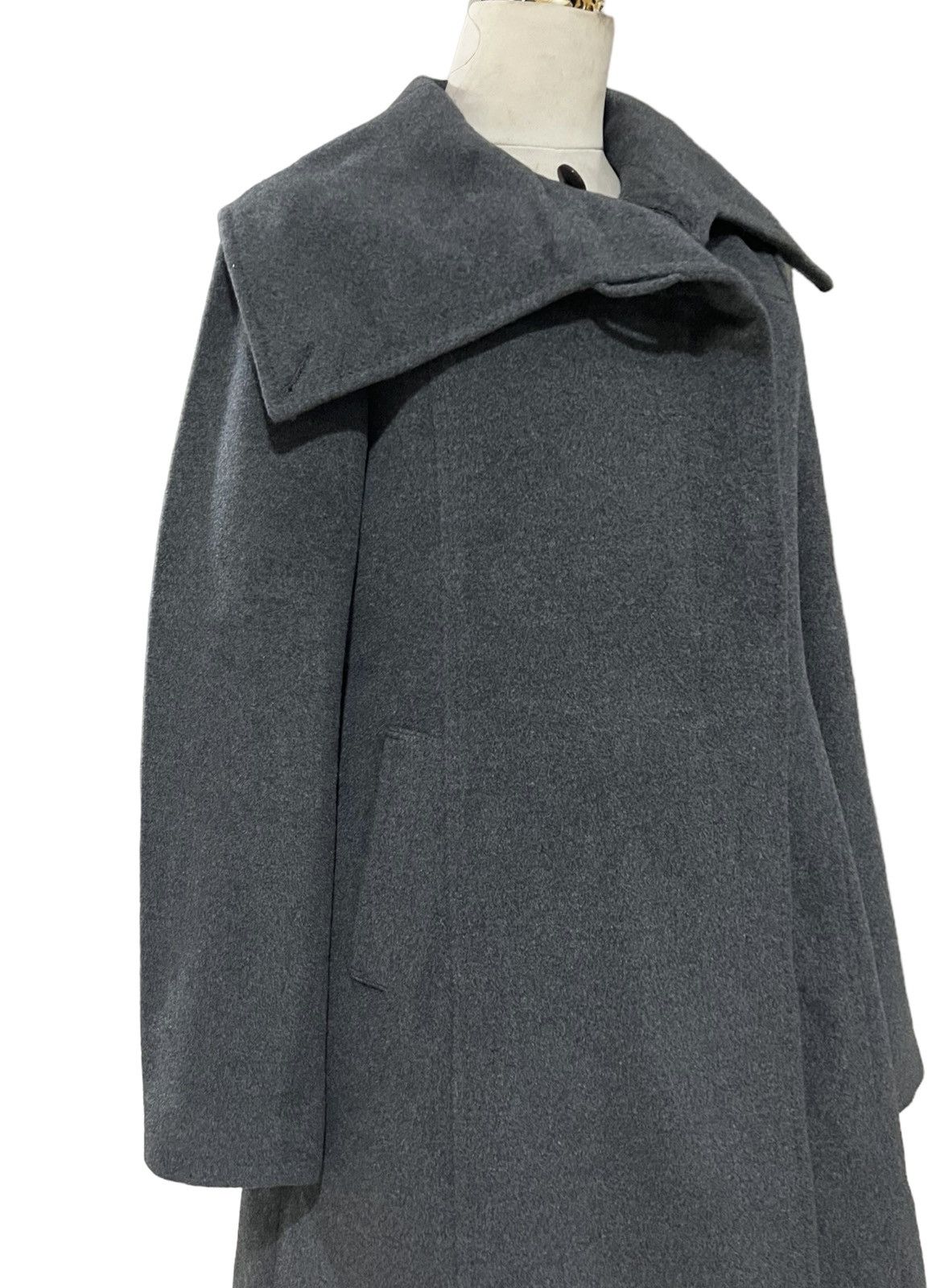 Designer × Japanese Brand VINTAGE K.T KIYOKO TAKASE WOOL HIGH COLLAR COATS JACKET Size S / US 4 / IT 40 - 12 Thumbnail
