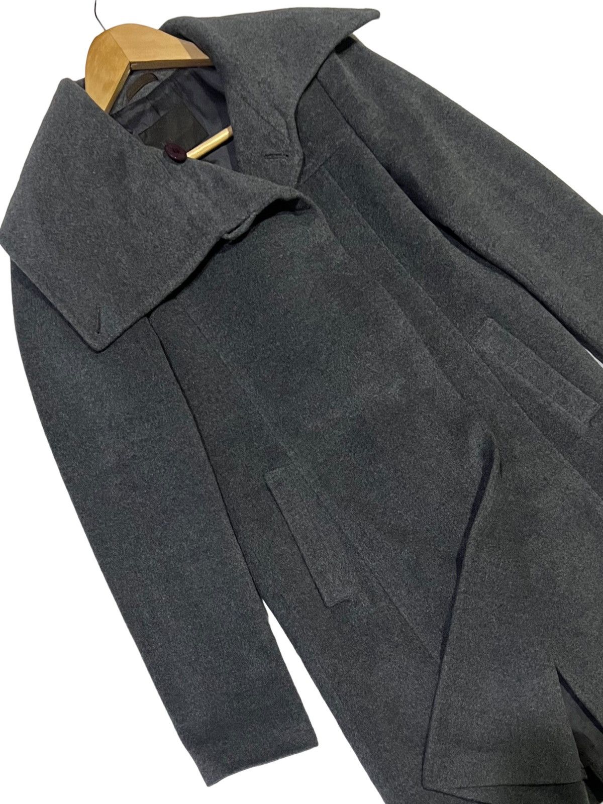 Designer × Japanese Brand VINTAGE K.T KIYOKO TAKASE WOOL HIGH COLLAR COATS JACKET Size S / US 4 / IT 40 - 6 Thumbnail