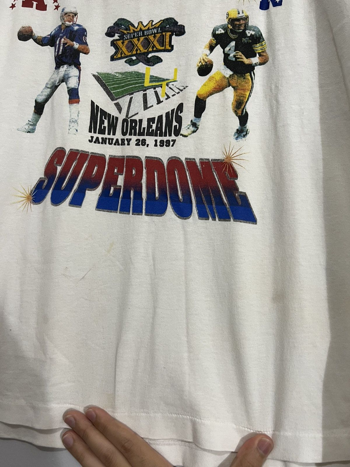NFL Vintage 1997 Super Bowl T-Shirt Size US M / EU 48-50 / 2 - 3 Thumbnail