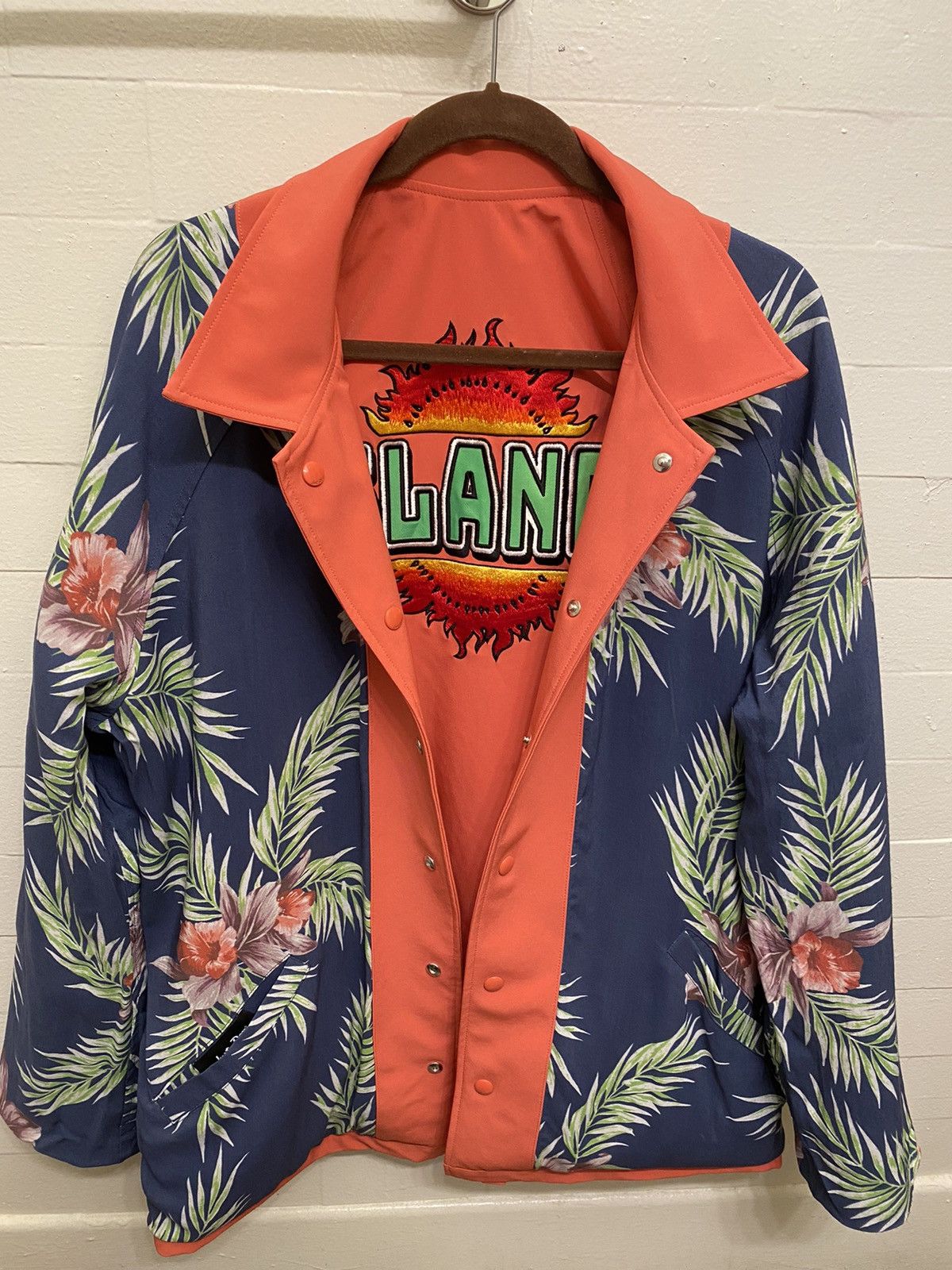 Just Don Just Don Varsity Coaches Reversible Jacket Coral $1525 Ret. Size US XL / EU 56 / 4 - 2 Thumbnail
