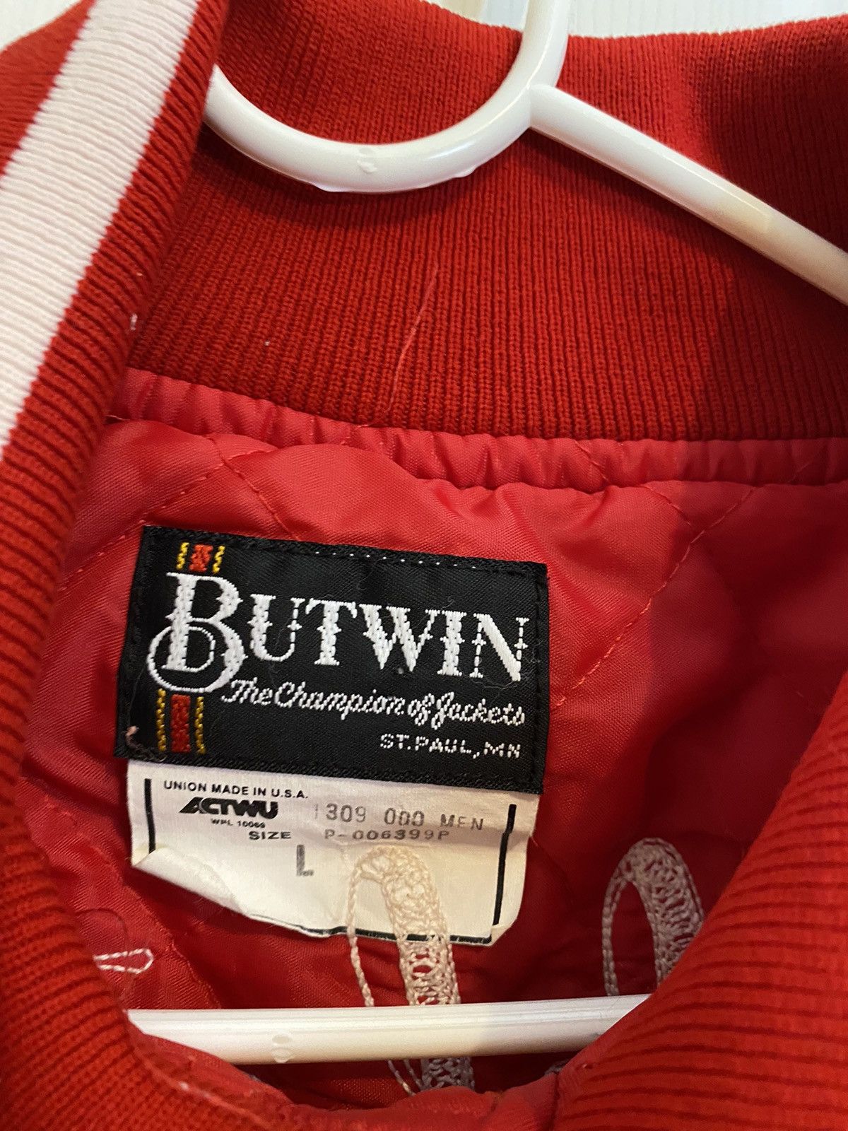 Vintage Vintage 80s Butwin Chainstitch Embroidered Varsity Jacket Size US L / EU 52-54 / 3 - 5 Thumbnail