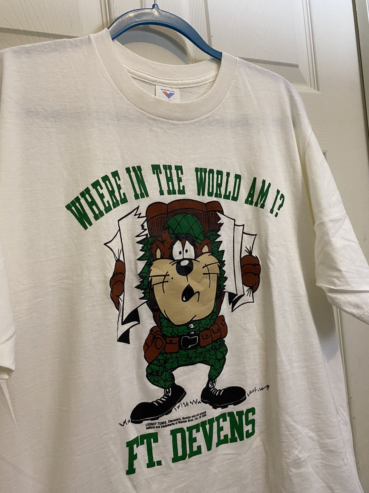 Vintage Vintage 1992 Taz Devil Where in the World Am I? Tee Size US L / EU 52-54 / 3 - 1 Thumbnail