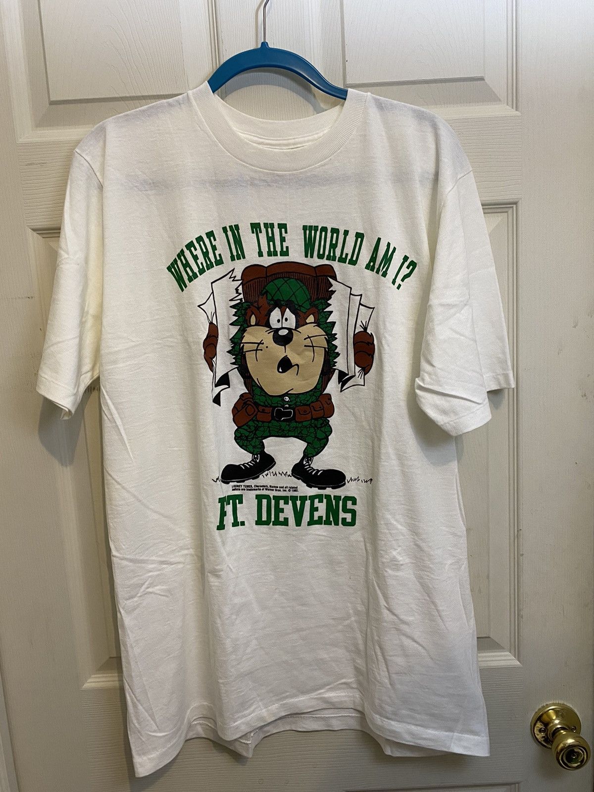 Vintage Vintage 1992 Taz Devil Where in the World Am I? Tee Size US L / EU 52-54 / 3 - 4 Thumbnail