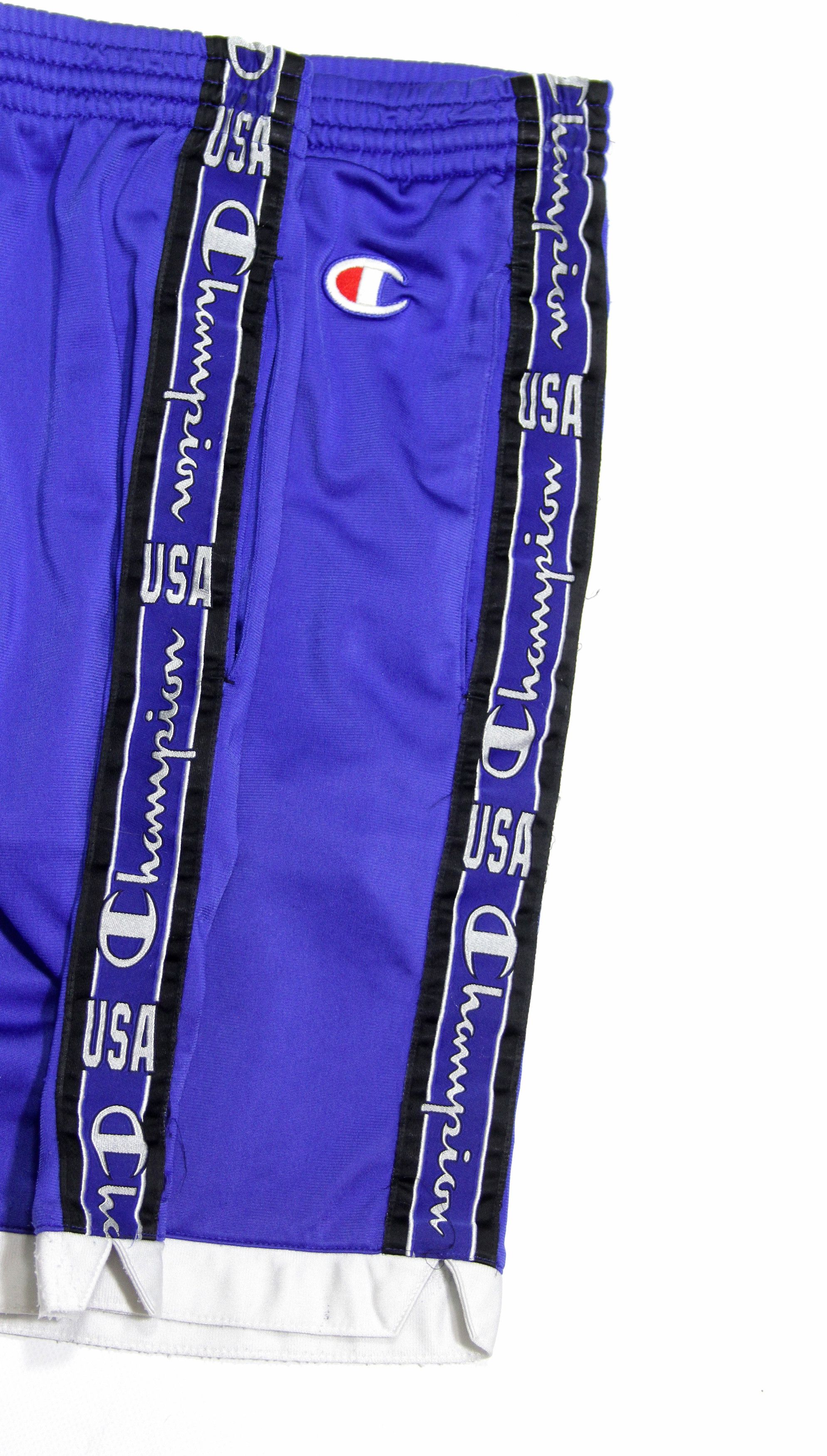 Champion 90S USA Logo Track Shorts Vintage S Size Size US 30 / EU 46 - 3 Thumbnail