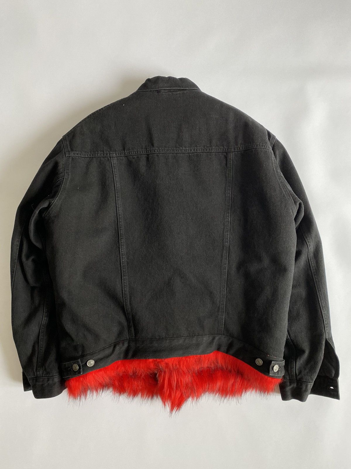Balenciaga Balenciaga AW18 Faux Fur Oversized Denim Jacket Size US S / EU 44-46 / 1 - 2 Thumbnail