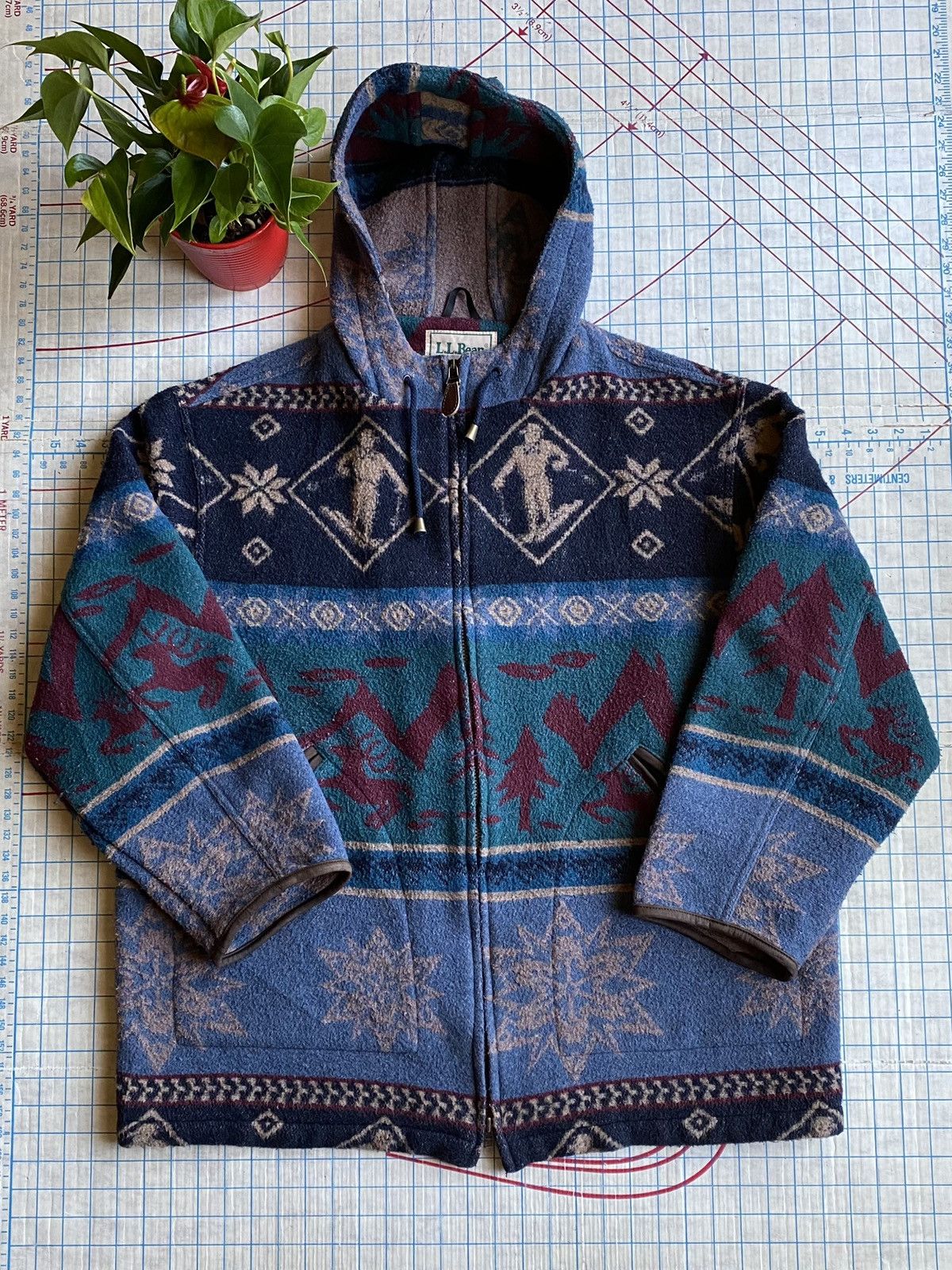 L.L. Bean × Vintage Vintage L.L. Bean Wool Jacket Winter Navajo Patter Large Size US L / EU 52-54 / 3 - 2 Thumbnail