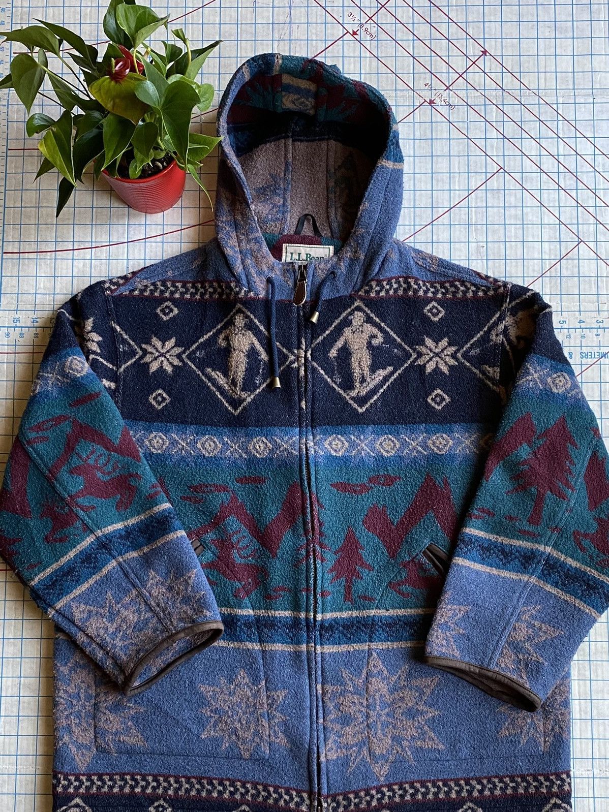 L.L. Bean × Vintage Vintage L.L. Bean Wool Jacket Winter Navajo Patter Large Size US L / EU 52-54 / 3 - 3 Thumbnail
