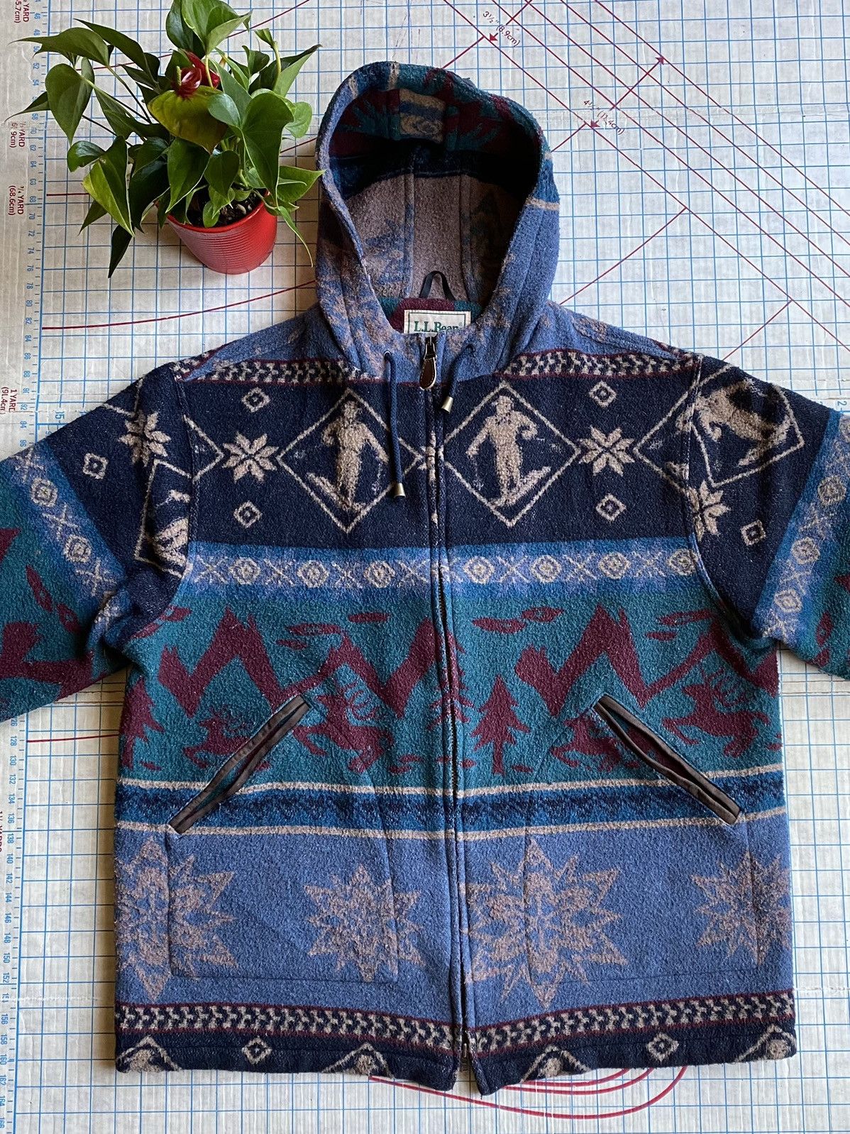 L.L. Bean × Vintage Vintage L.L. Bean Wool Jacket Winter Navajo Patter Large Size US L / EU 52-54 / 3 - 6 Thumbnail