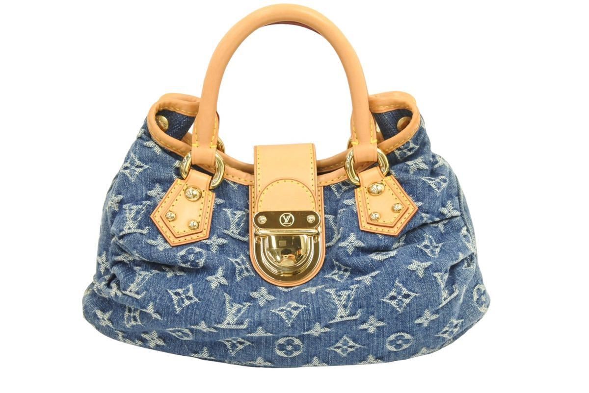image of Louis Vuitton Denim Monogram Pleaty Handbag 2006, Women's