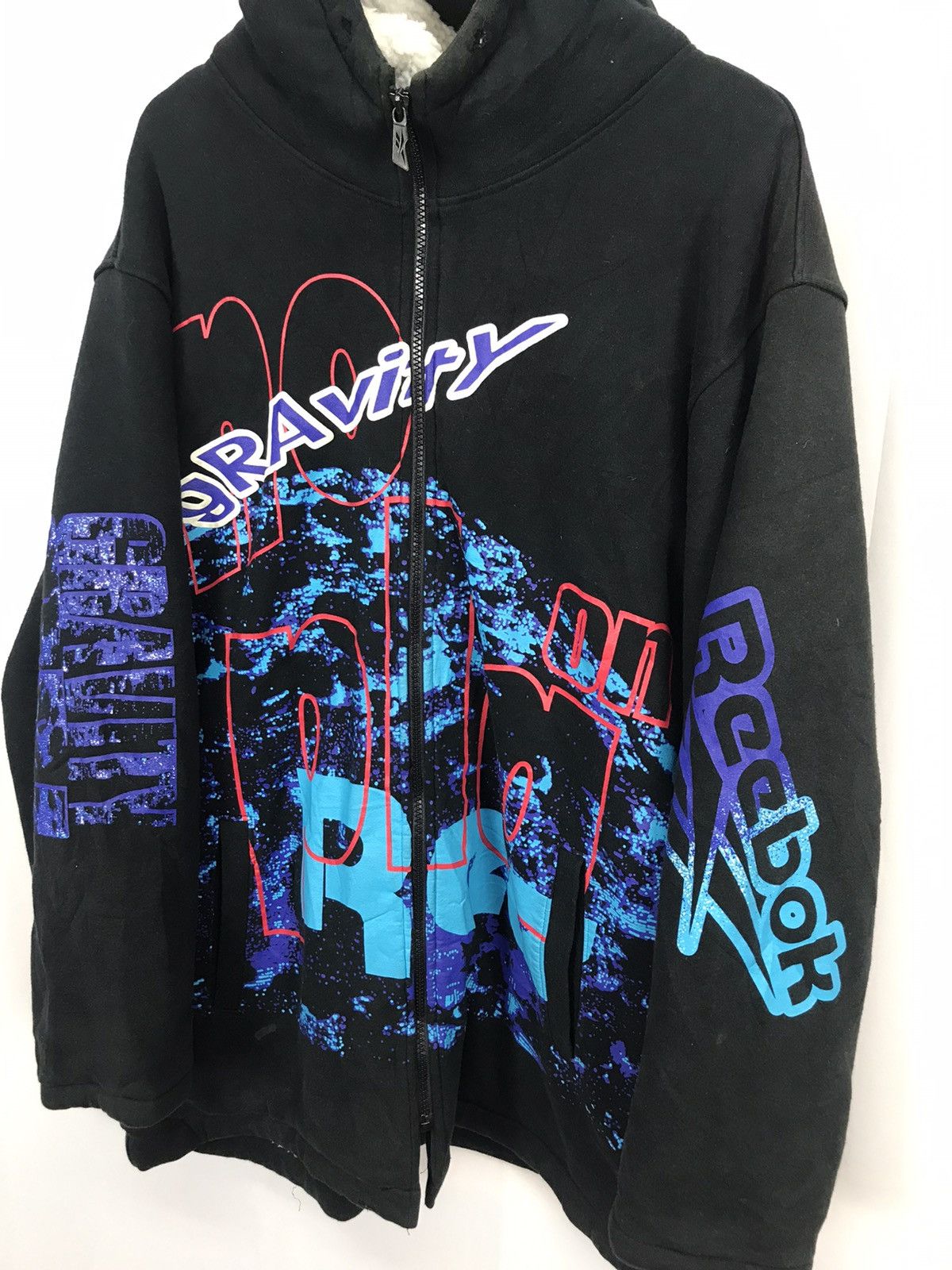 Reebok × Vintage Vintage Reebok printed zipper hoodie Size US L / EU 52-54 / 3 - 5 Thumbnail