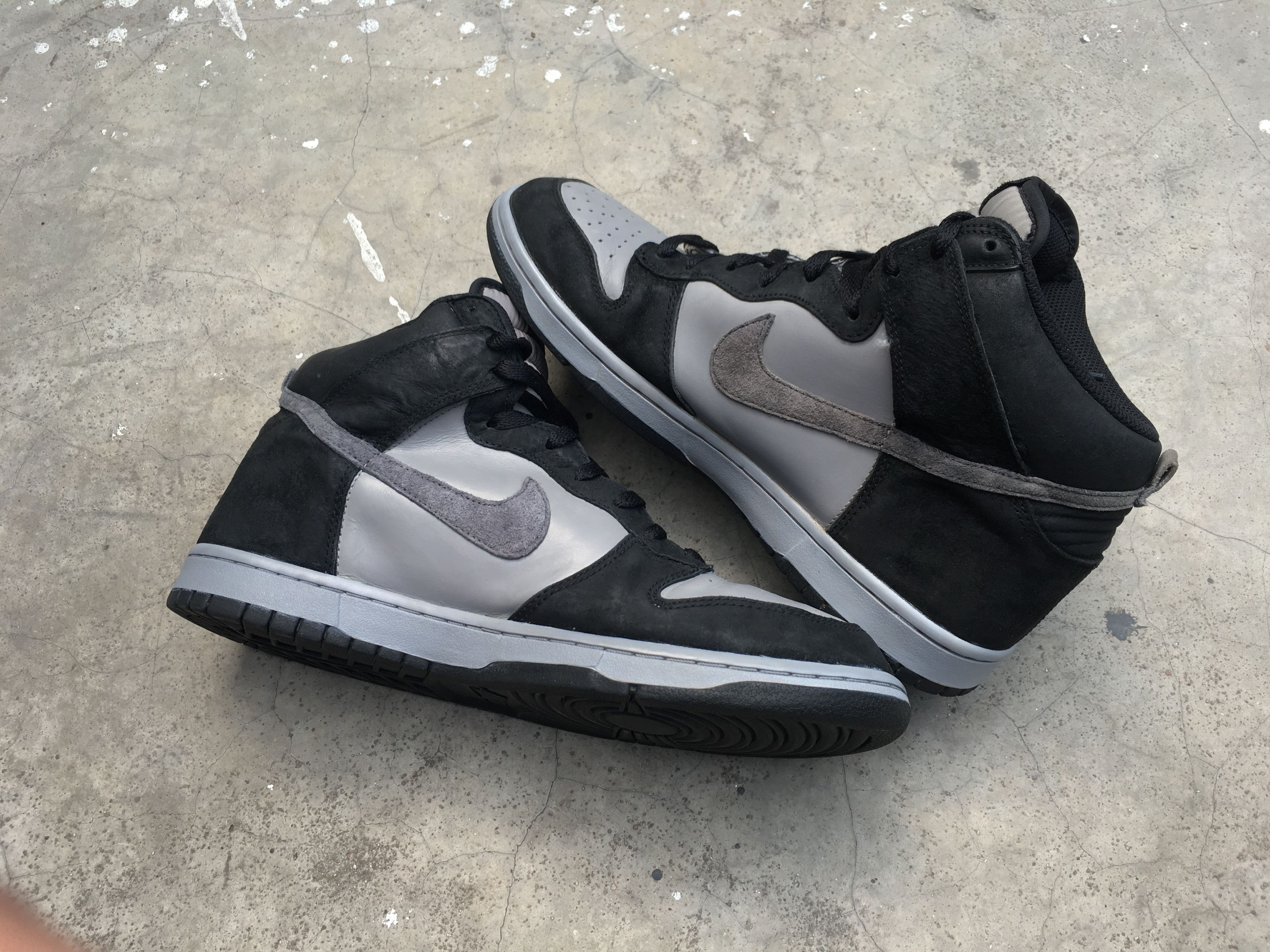 Nike 🔥 Nike Dunk High Black Anthracite Medium Grey Size US 11 / EU 44 - 4 Thumbnail