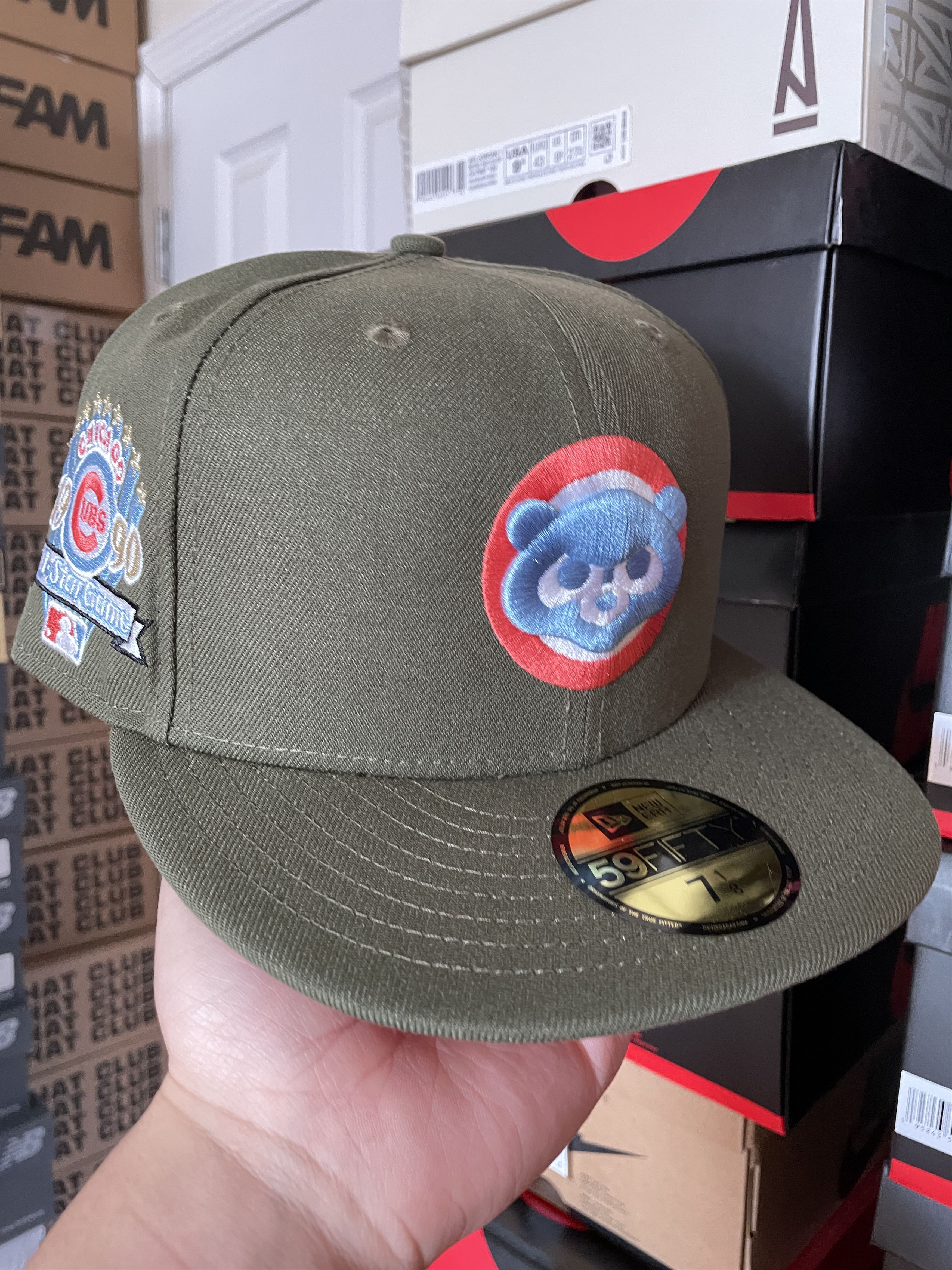 MLB × New Era Topperz Olive chicago Cubs 7 1/8 1990 ASG Pink Lava Hatclub Size ONE SIZE - 1 Thumbnail