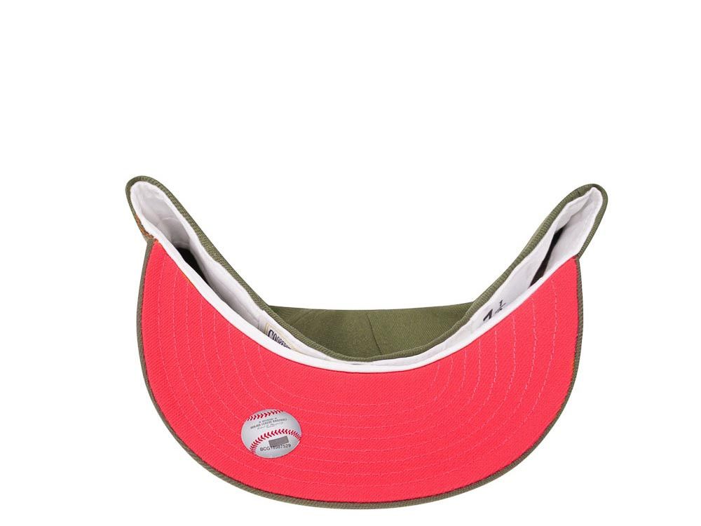 MLB × New Era Topperz Olive chicago Cubs 7 1/8 1990 ASG Pink Lava Hatclub Size ONE SIZE - 11 Thumbnail