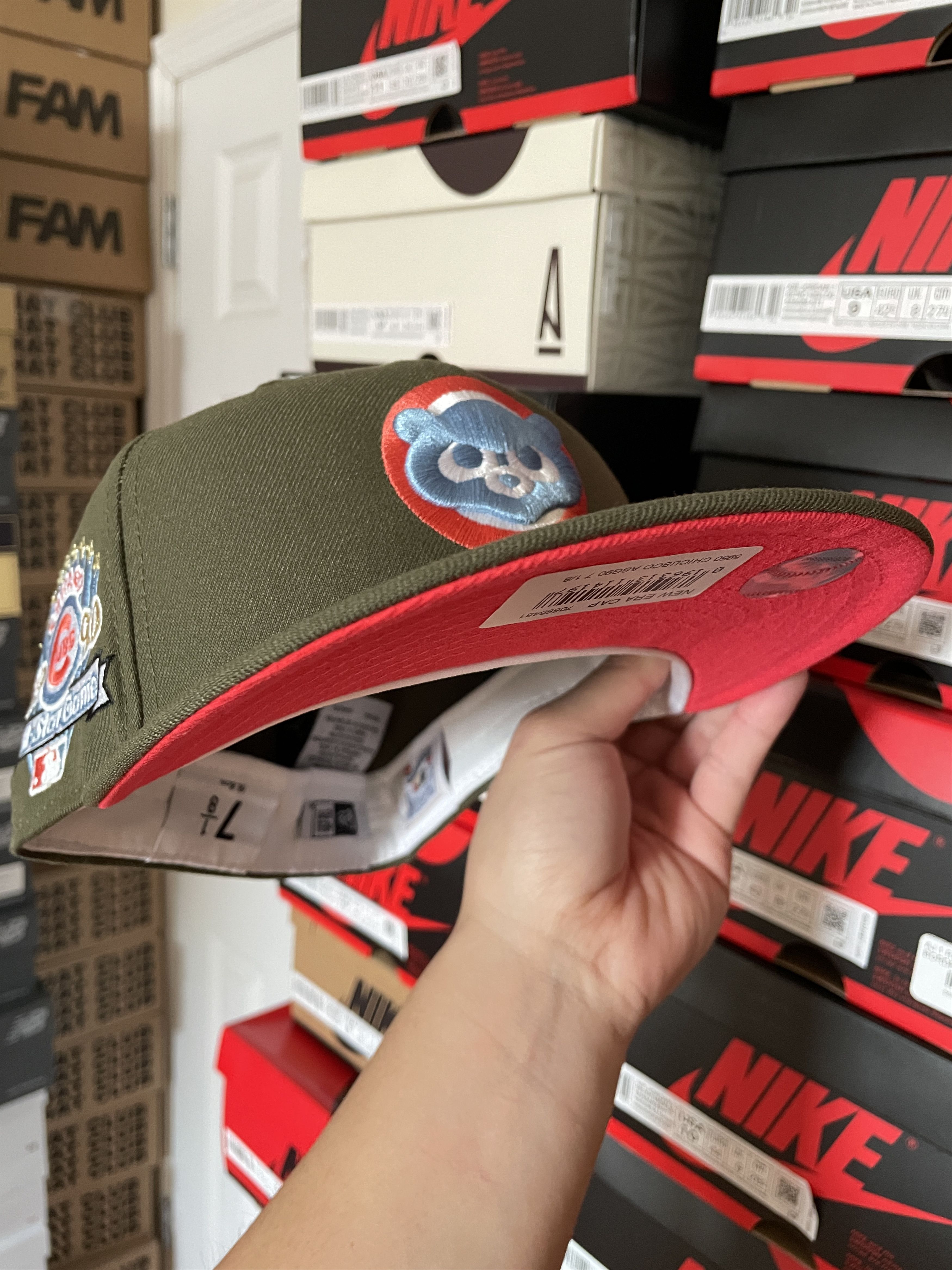 MLB × New Era Topperz Olive chicago Cubs 7 1/8 1990 ASG Pink Lava Hatclub Size ONE SIZE - 7 Thumbnail