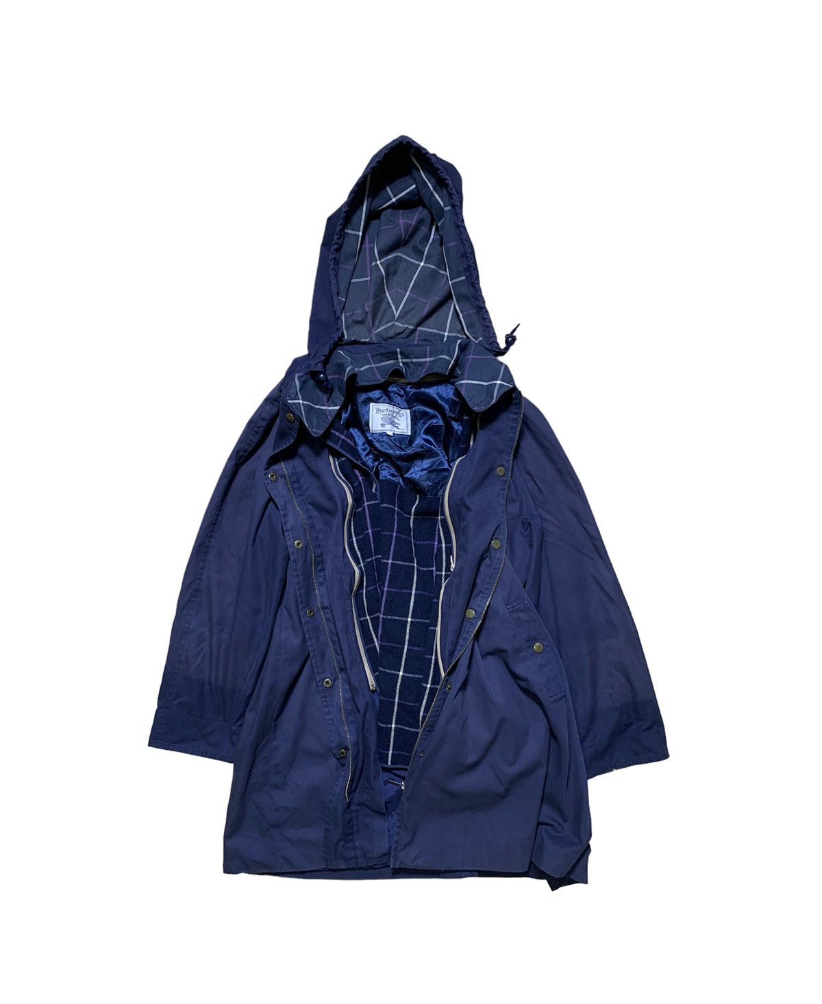 Burberry × Vintage Rare Burberrys London Long Jacket Hooded Size US L / EU 52-54 / 3 - 1 Thumbnail