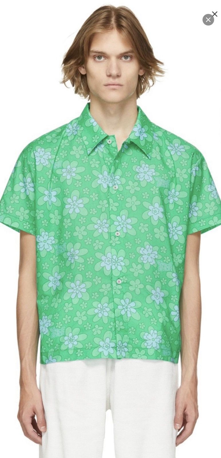 ERL ERL SS21 Floral Green Button Up Size US M / EU 48-50 / 2 - 5 Thumbnail