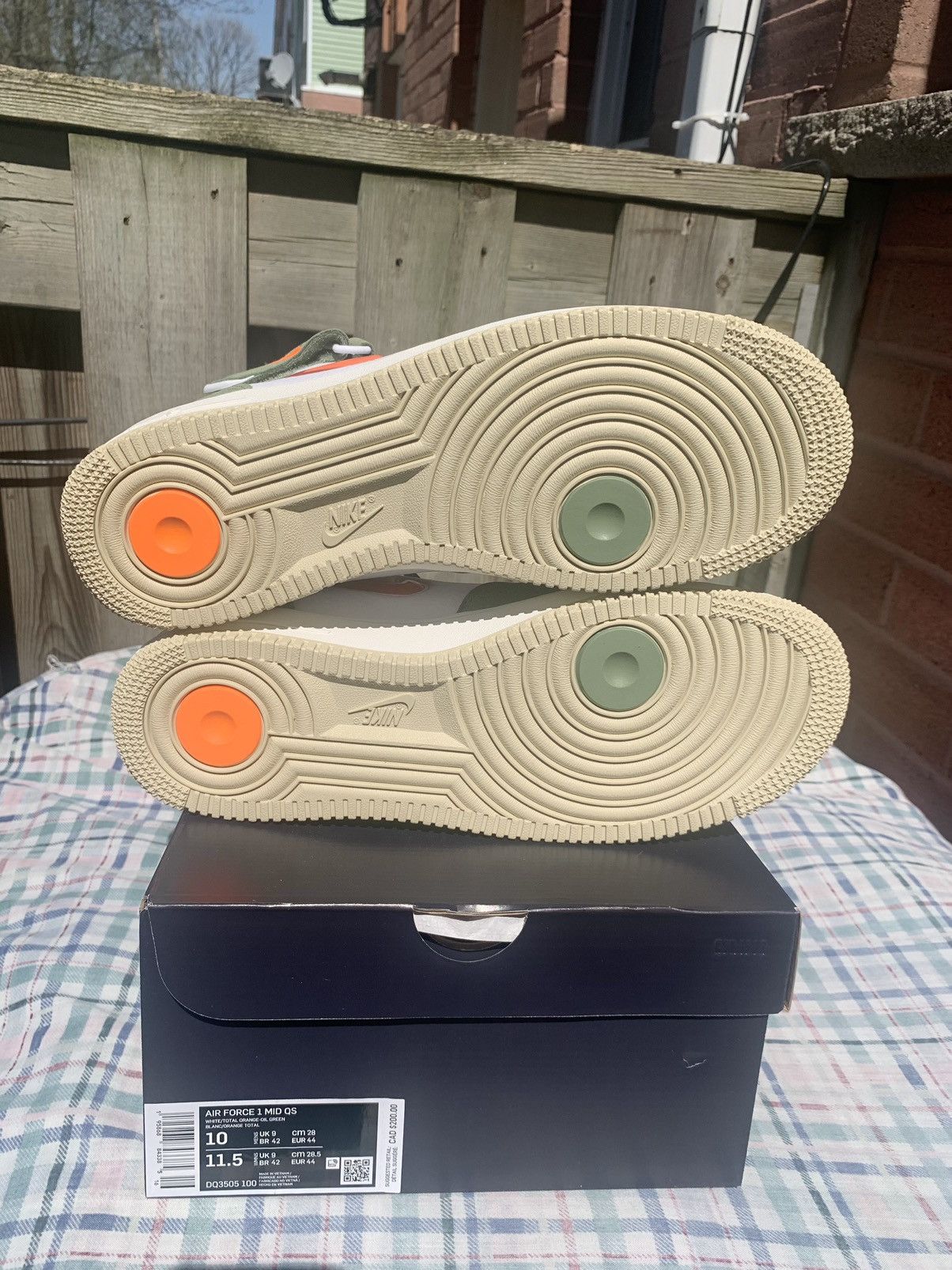 Nike Nike Air Force One Mid QS Jewel Oil Green Size US 10 / EU 43 - 4 Thumbnail