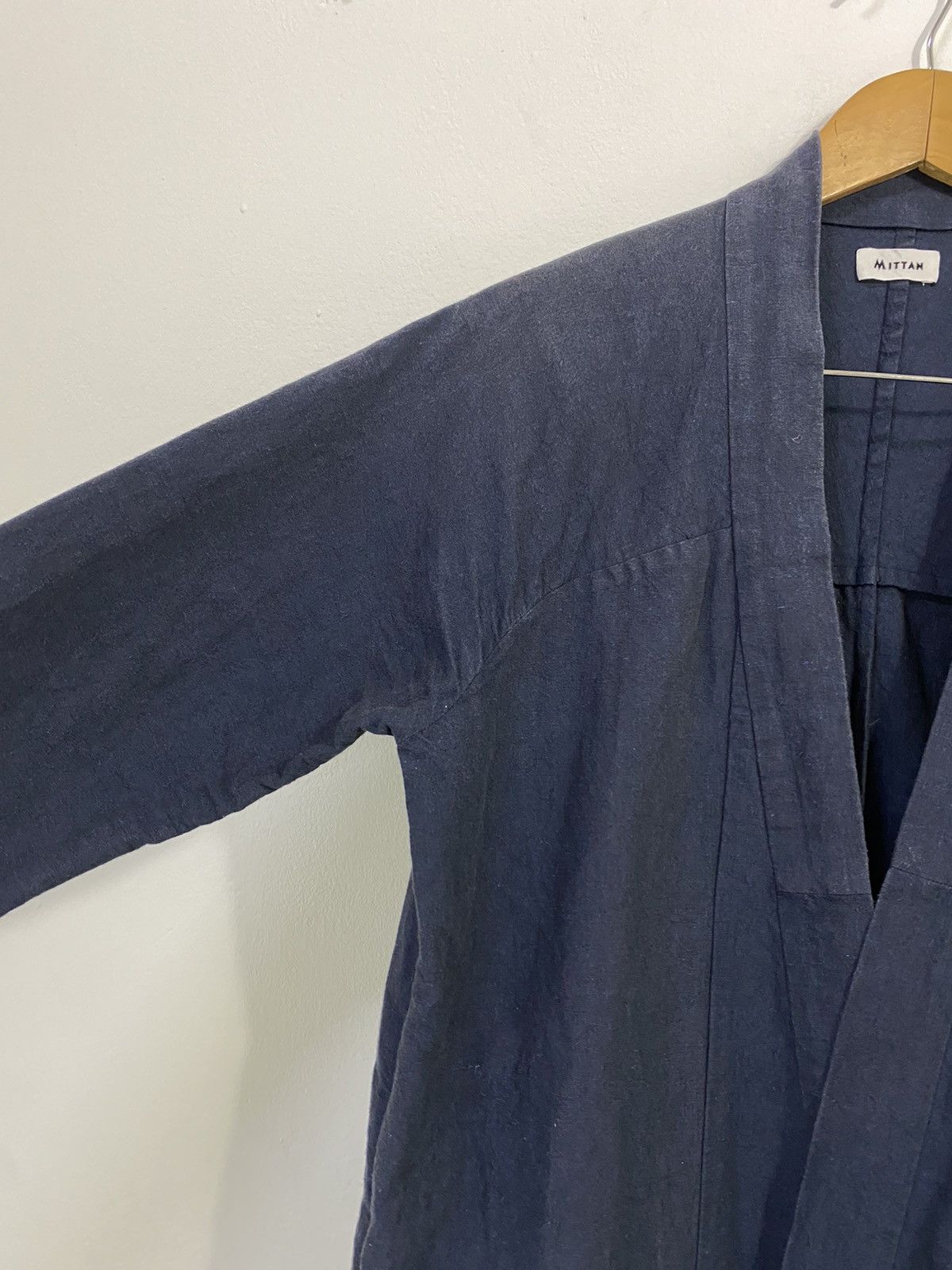 Indigo MITTAN Japanese Noragi Kimono indigo / Cardigan Rare Design Size US M / EU 48-50 / 2 - 4 Thumbnail