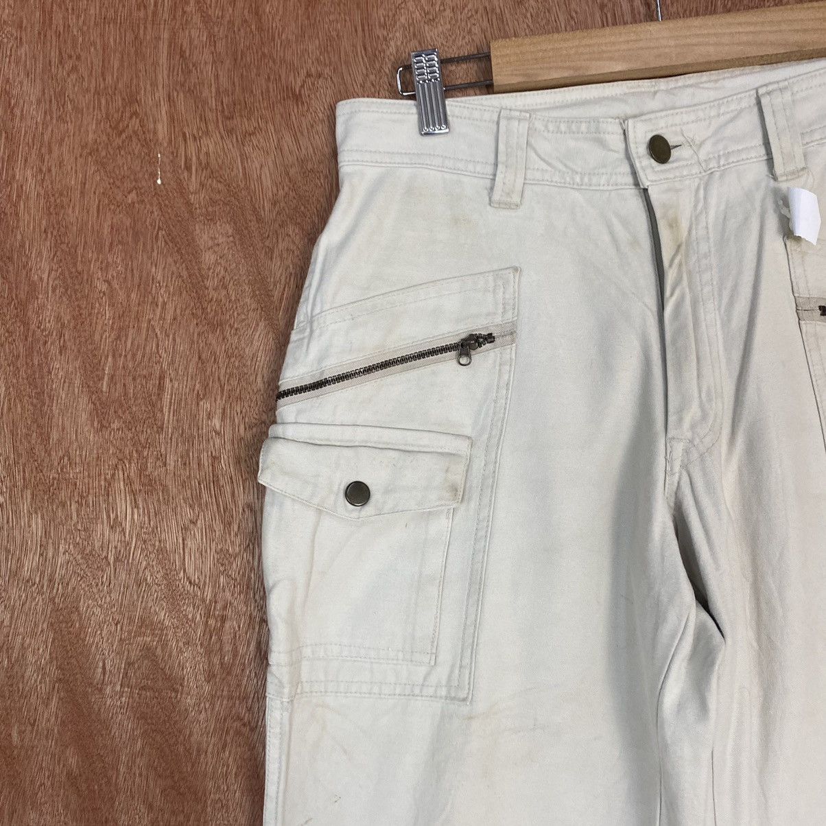 Japanese Brand DLL Grancisco WHite Multipocket Cargo Pants #1901 Size US 28 / EU 44 - 5 Thumbnail