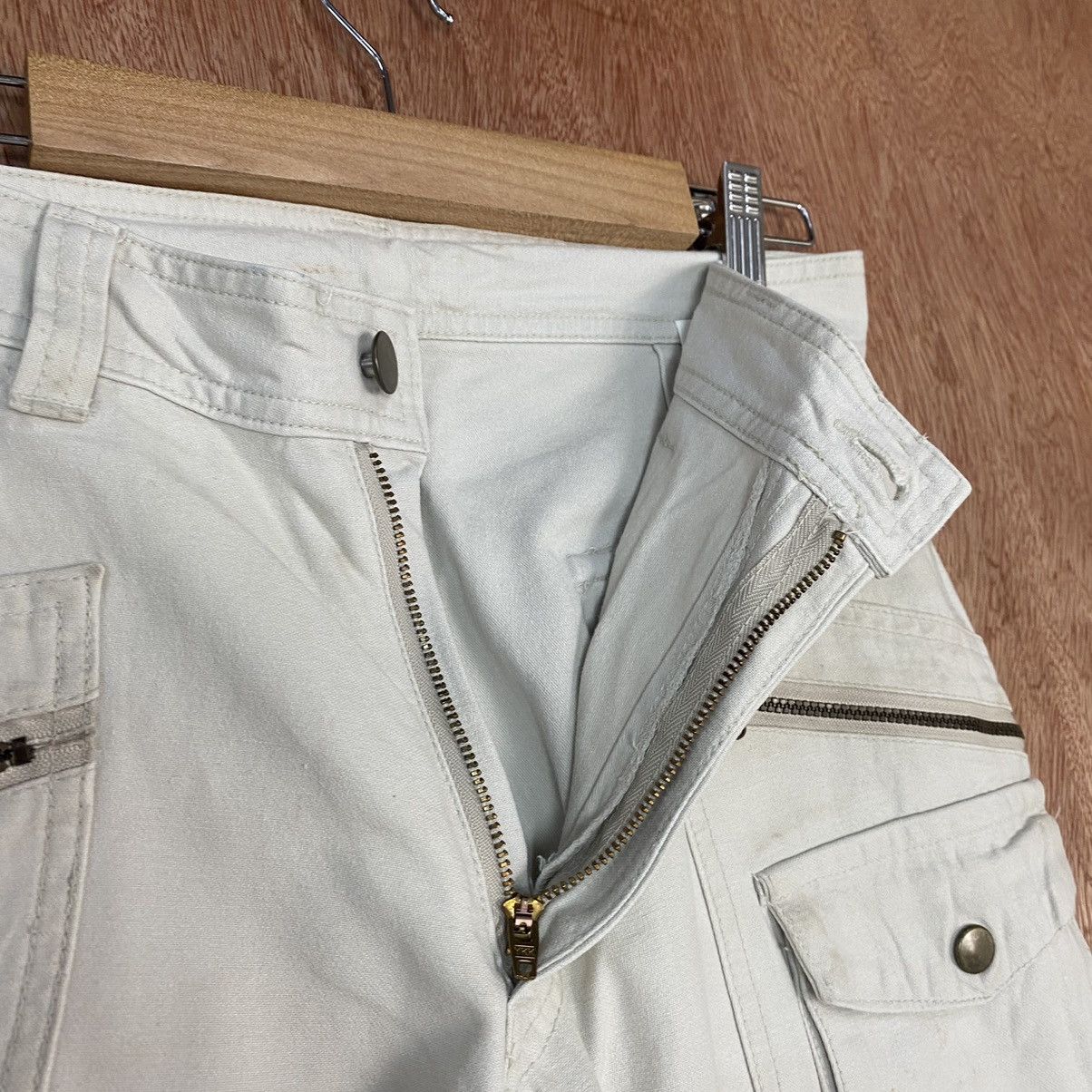 Japanese Brand DLL Grancisco WHite Multipocket Cargo Pants #1901 Size US 28 / EU 44 - 9 Thumbnail