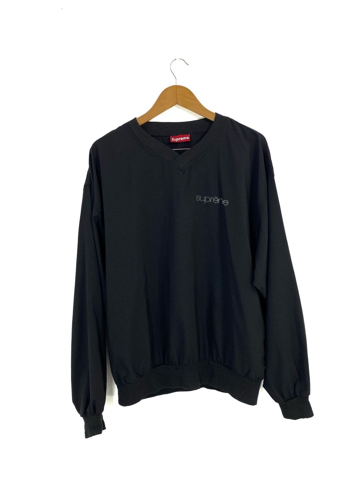 Supreme Vintage 90’s Supreme V Neck Collar Sweatshirt Logo Glow ITD Size US M / EU 48-50 / 2 - 1 Thumbnail