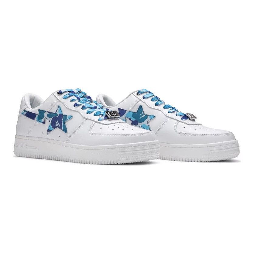 Bape A Bathing Ape Bape Sta Low White ABC Camo Blue Size US 11 / EU 44 - 1 Thumbnail
