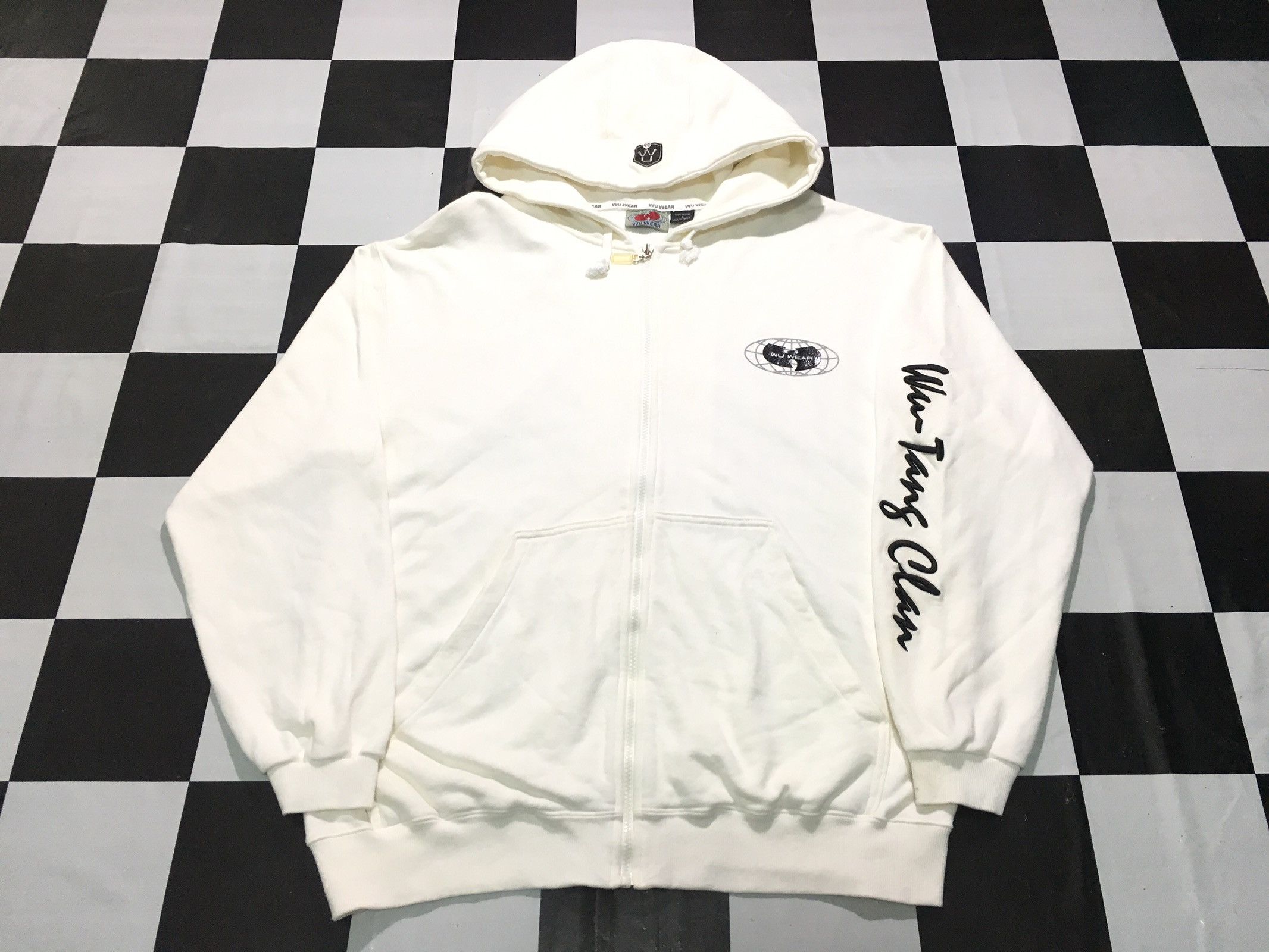 Rap Tees × Vintage × Wu-Tang Clan Vintage Wu wear hoodies spell out wu tang clan on sleeve Size US L / EU 52-54 / 3 - 3 Thumbnail