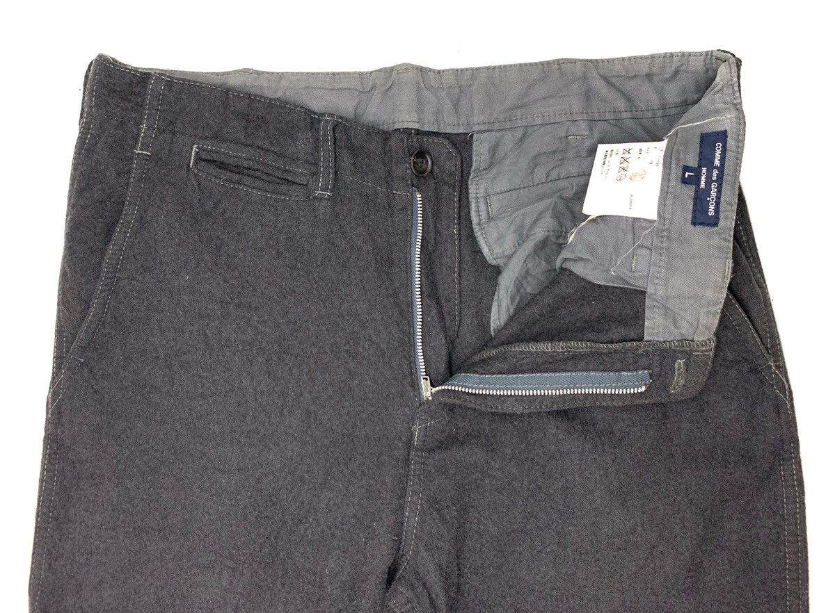 Comme des Garcons 🇯🇵 AW04 Comme des Garçons Homme Charcoal Wool Pants Size US 33 - 5 Thumbnail