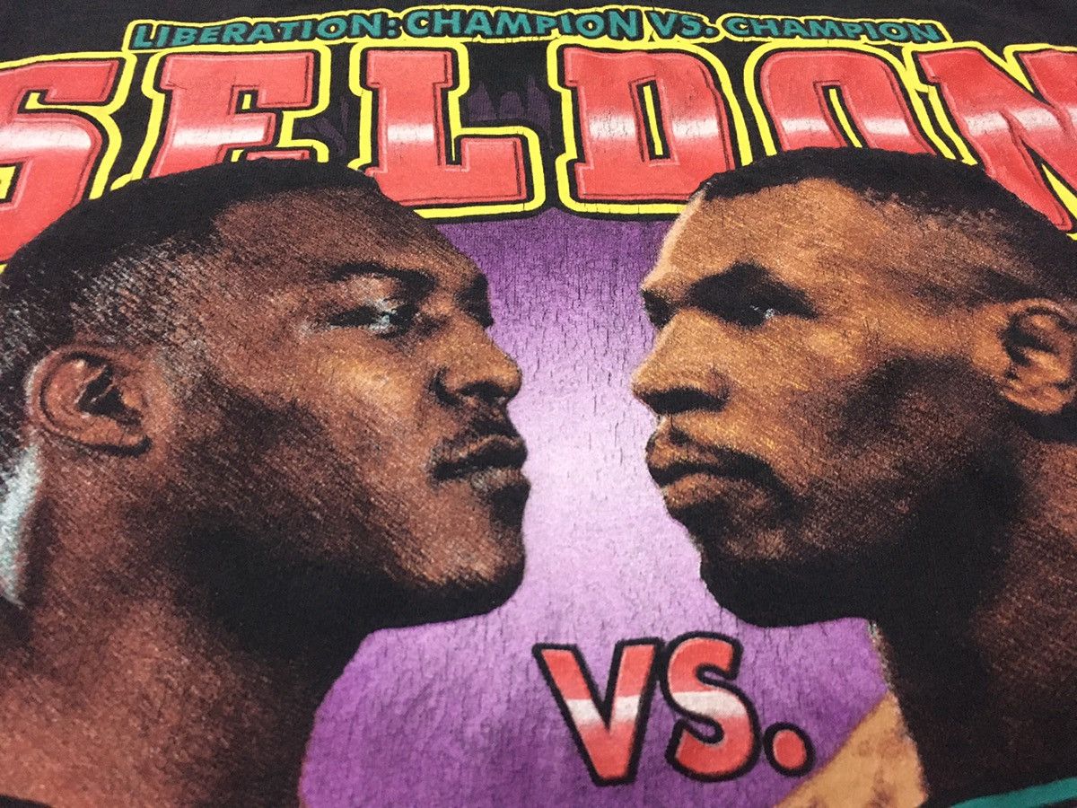Rap Tees × Vintage Vintage Mike Tyson vs Seldon Shirt 1996 Rap tTee Size US XL / EU 56 / 4 - 4 Thumbnail